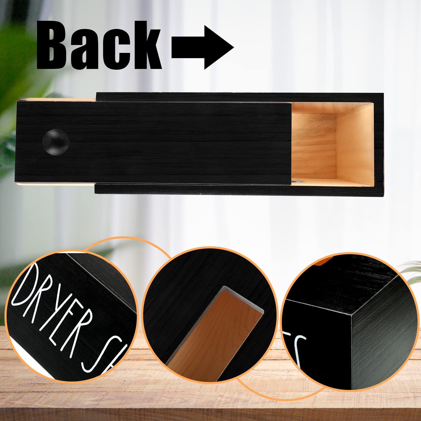 Dryer Sheet Holder Dispenser Container Dryer Sheet Storage Box For Laundry Room Decor Light Luxury Style Fabric Softener Dispens