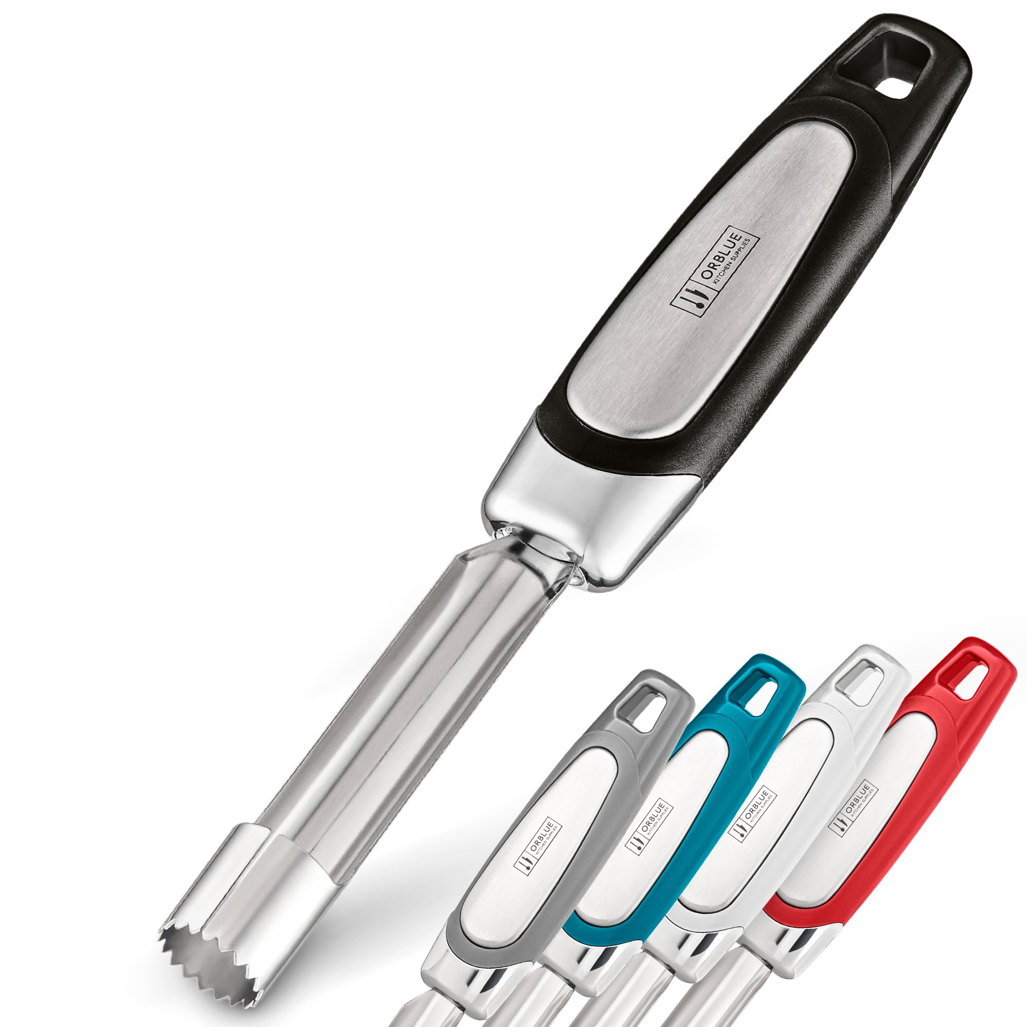 Orblue Apple Corer - Best Stainless Steel Fruit Core Remover Tool Black