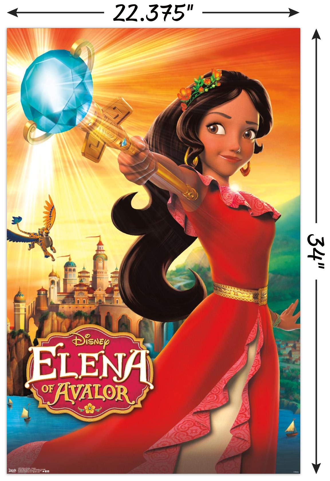 Trends International Disney Elena Of Avalor - One Sheet Wall Poster, 22.375'' X 34'', Poster & Clip Bundle
