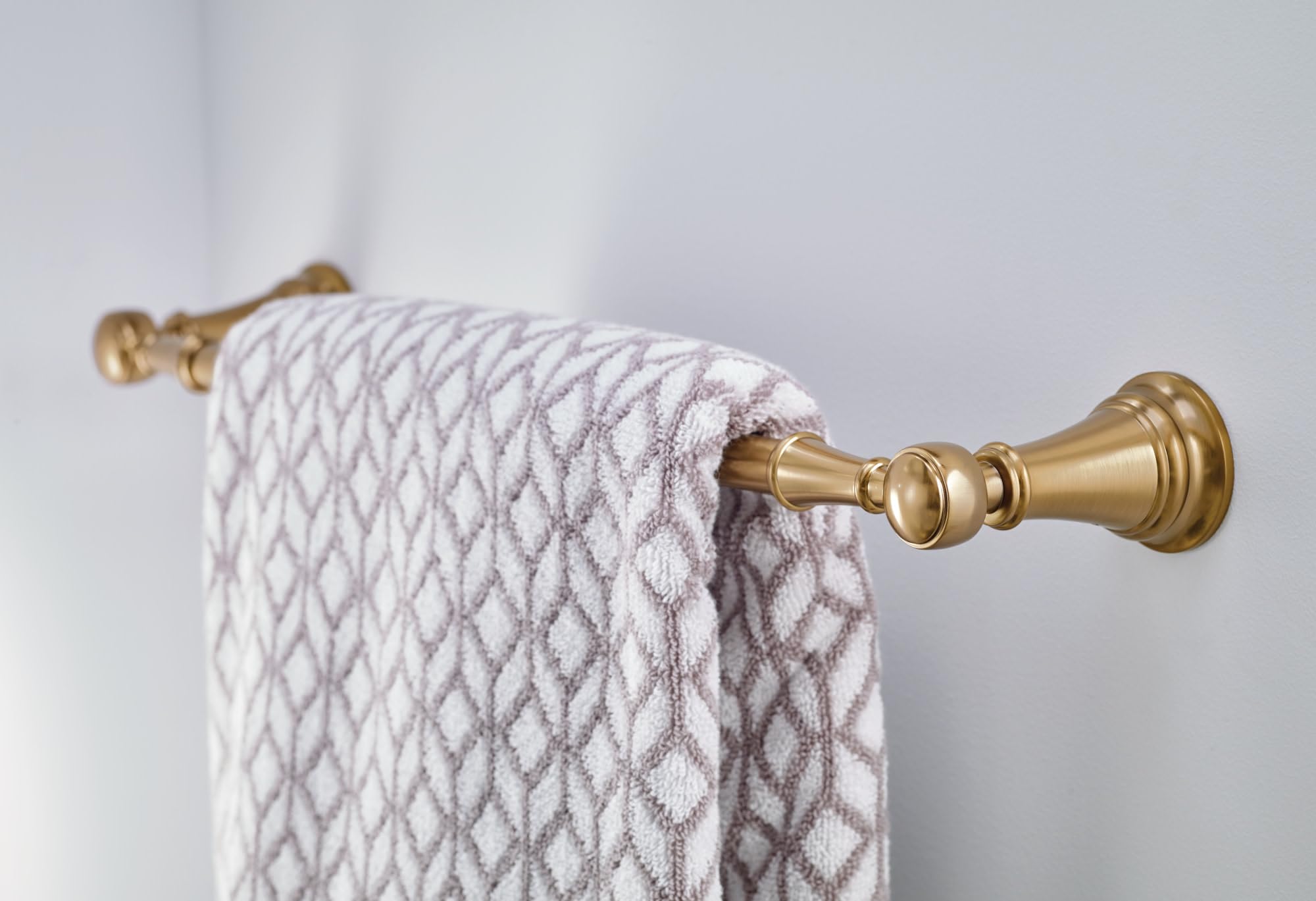 Moen Yb8418Bg Weymouth 18-Inch Single Towel Bar, Brushed Gold