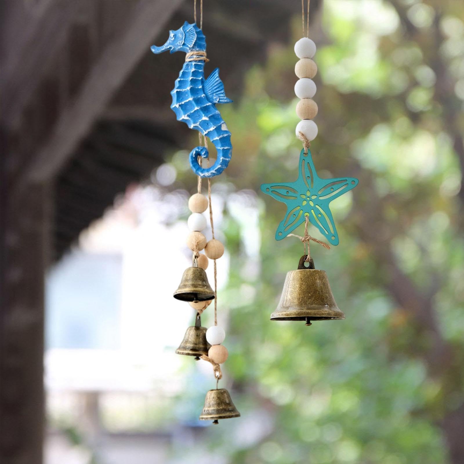 Merishopp Cartoon Sea Wind Chime Gift Pendant Modern Windchime For Home Balcony Indoor Starfish
