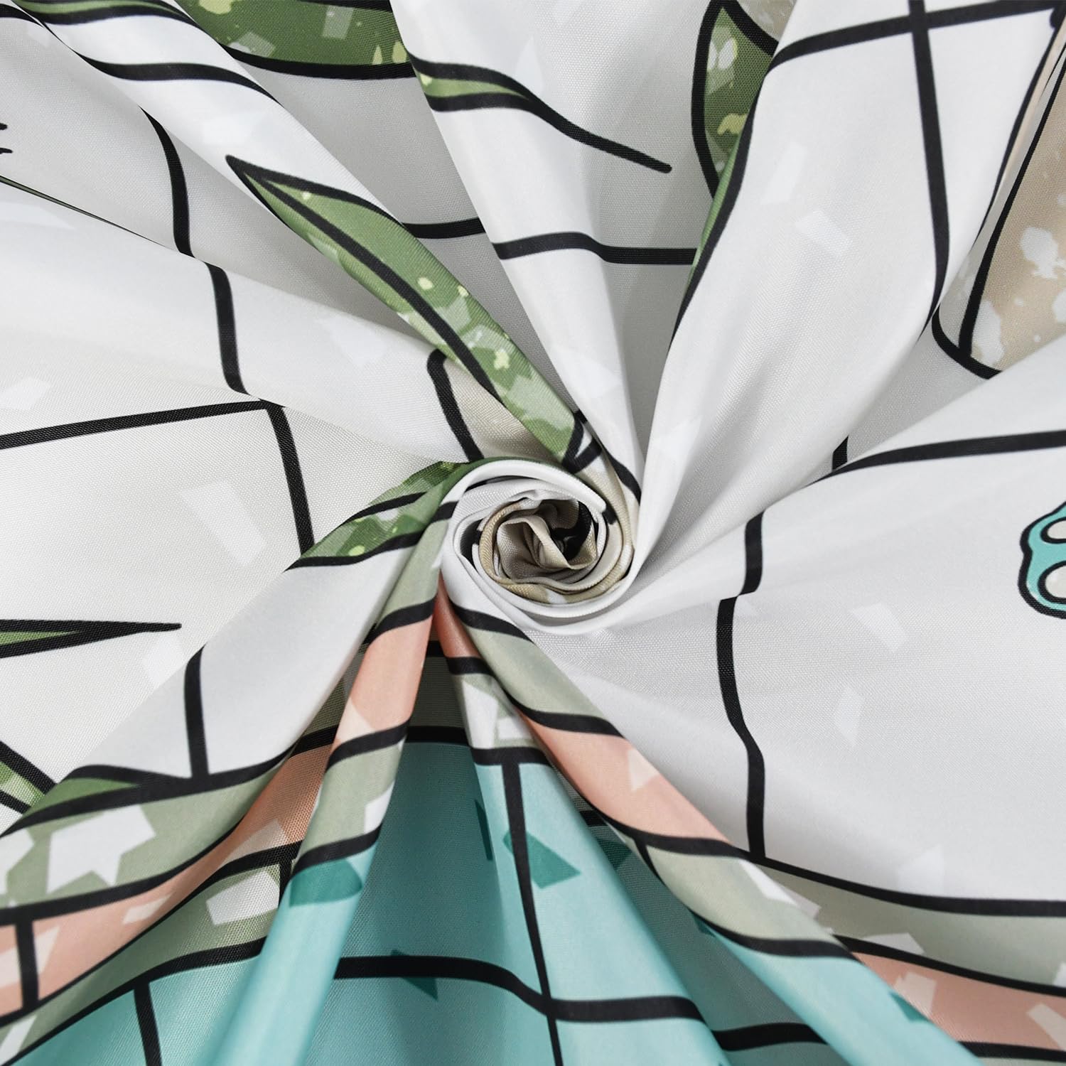 Yanutan Green Garden Shower Curtain, Colorful Butterfly Floral Shower Curtain Set For Bathroom, Modern Design Plant Fabric Bath