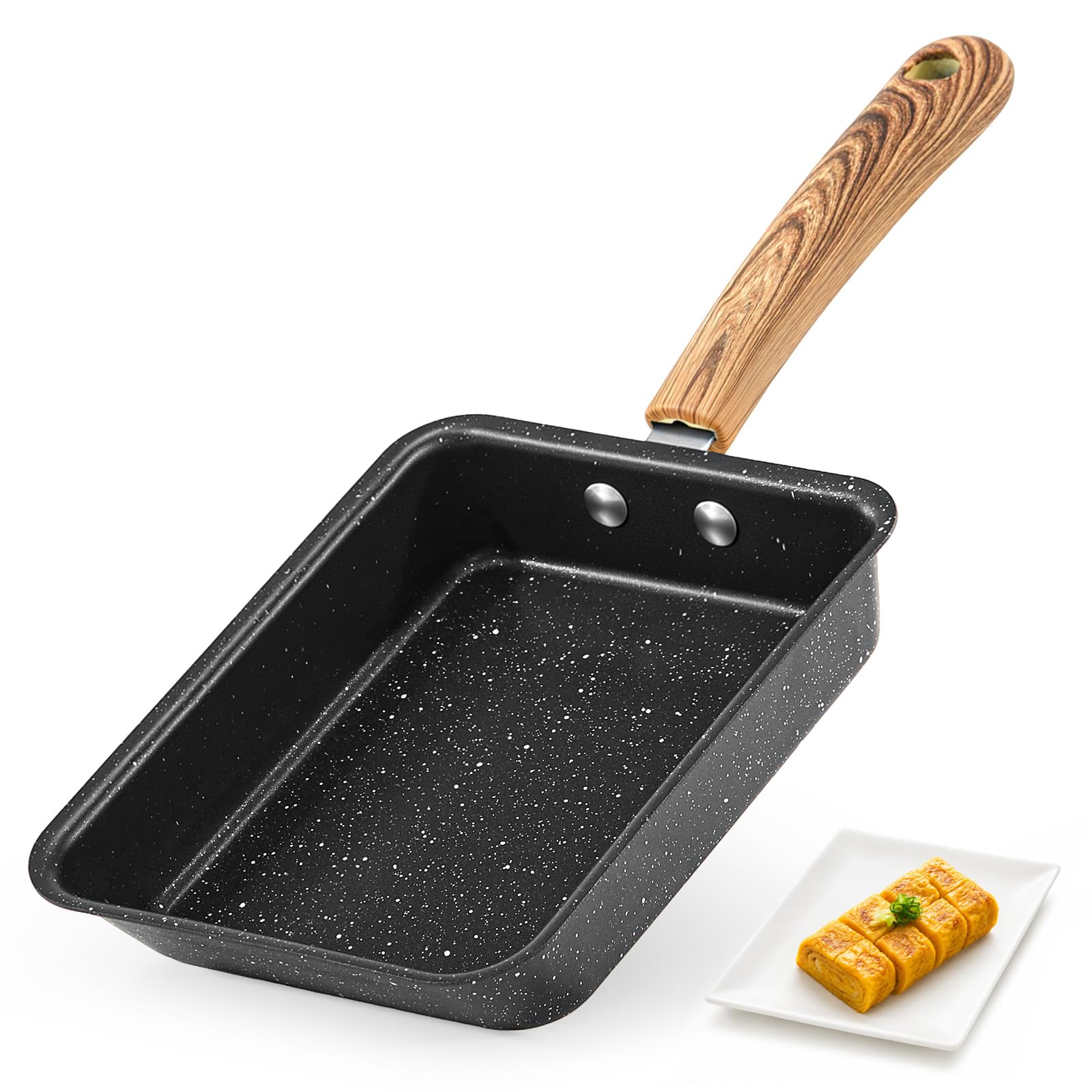 Orcela Tamagoyaki Pan Square Japanese Omelet Pan Egg Skillet 6 x 8 Inch