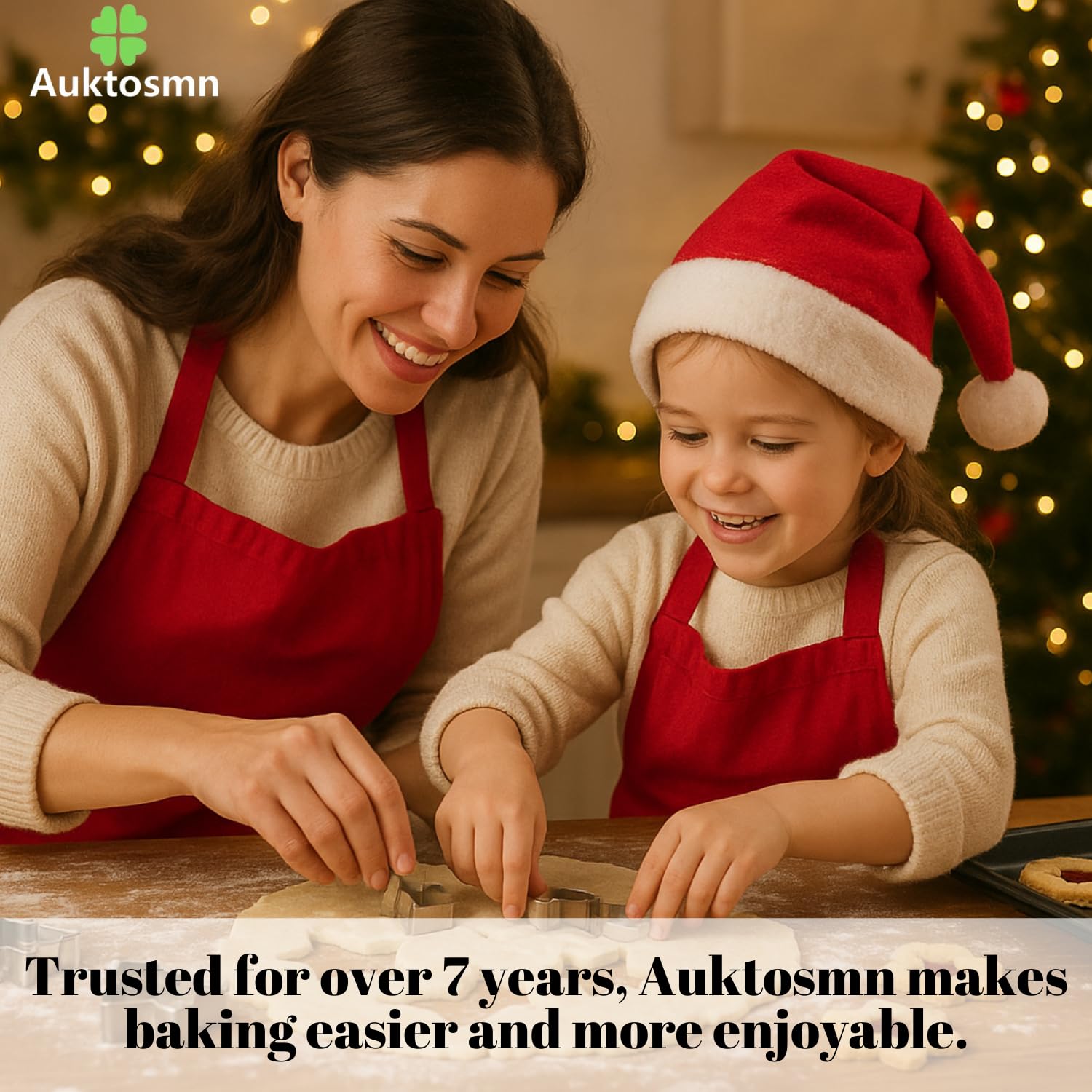 Auktosmn Mini Autumn Cookie Cutter Set-7 Piece-2.0 Inch-Diswasher Safe-Autumn Leaf, Apple, Pumkin, Acorn, Maple, Turkey-Mini Bak