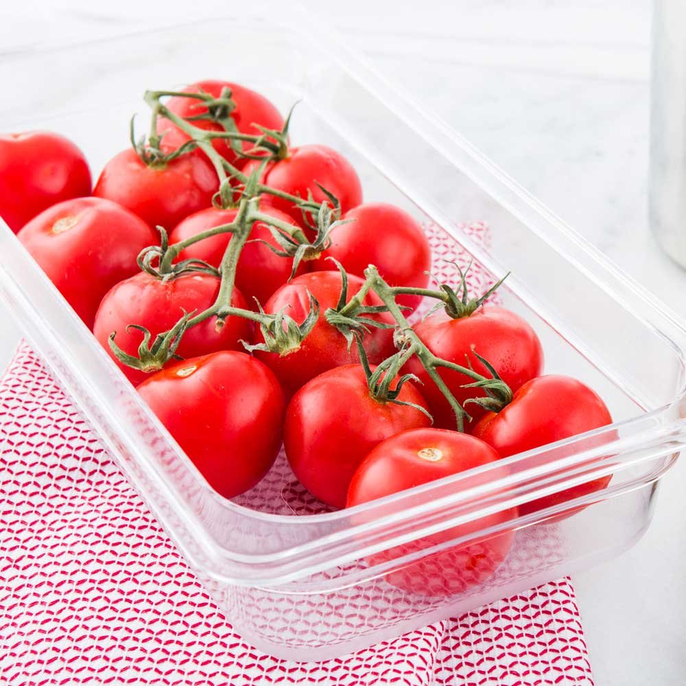 Restaurantware Met Lux 2.5 Inch Deep Food Pans,1 1/3 Size Commercial Food Storage Container-Freezer-Safe,Break-Resistant,Clear P