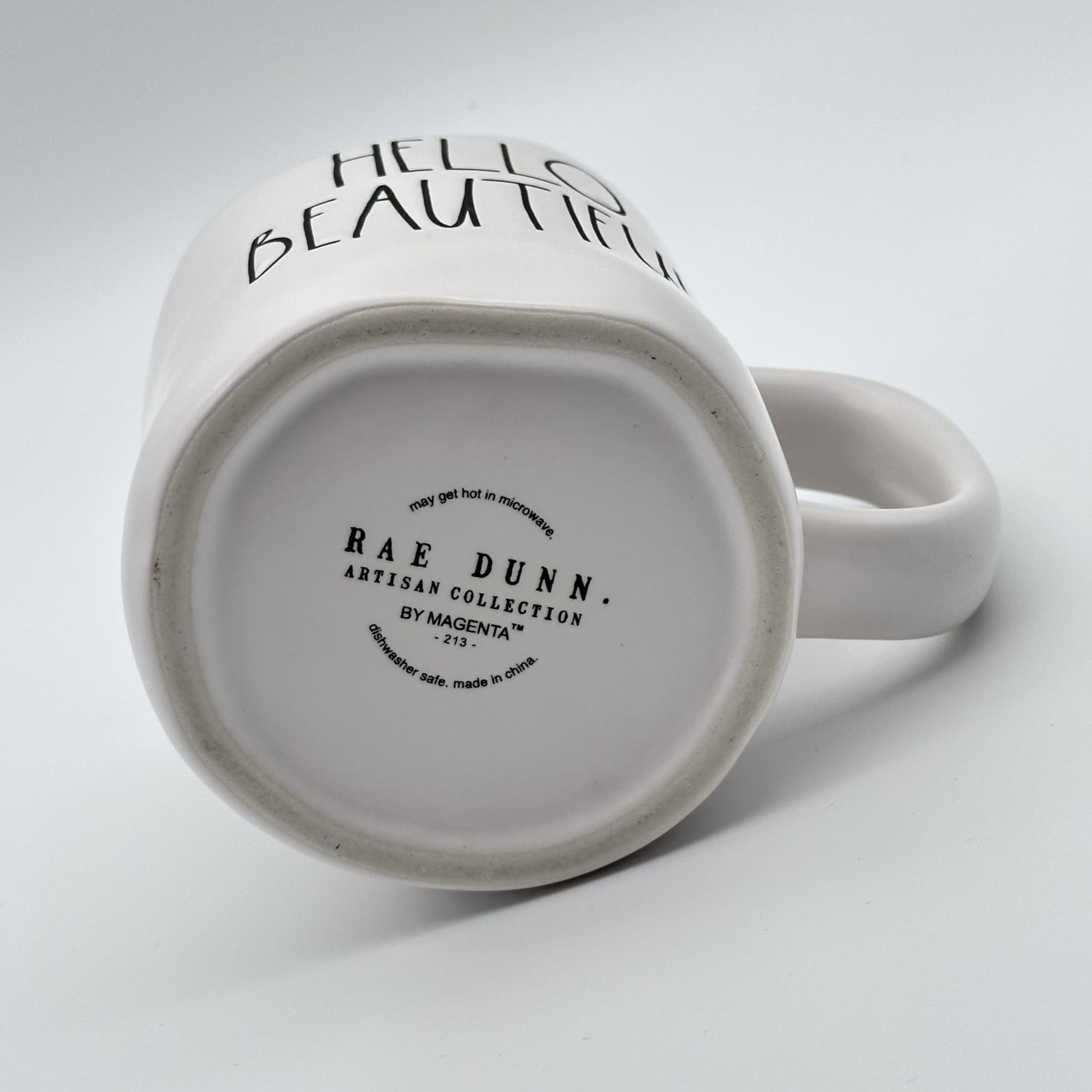 Rae Dunn Hello Beautiful Mug Coffee Cup - Ceramic - 3.5In D X 5In H - 16 Oz