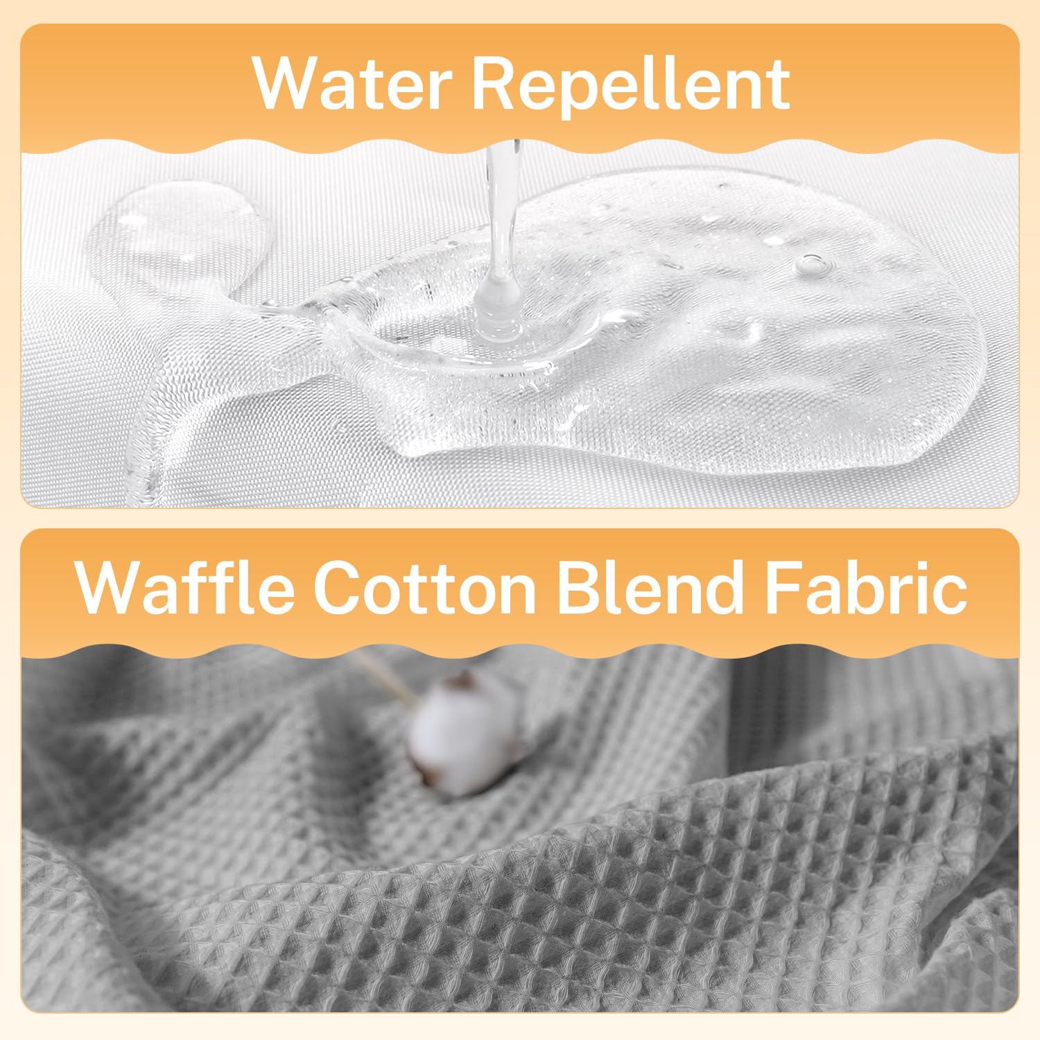 River Dream Lake Wanaka Fabric Shower Curtain Set  Cotton Blend  Waffle Weave  with Snap in Replacement Liner 71 x 74 inches
