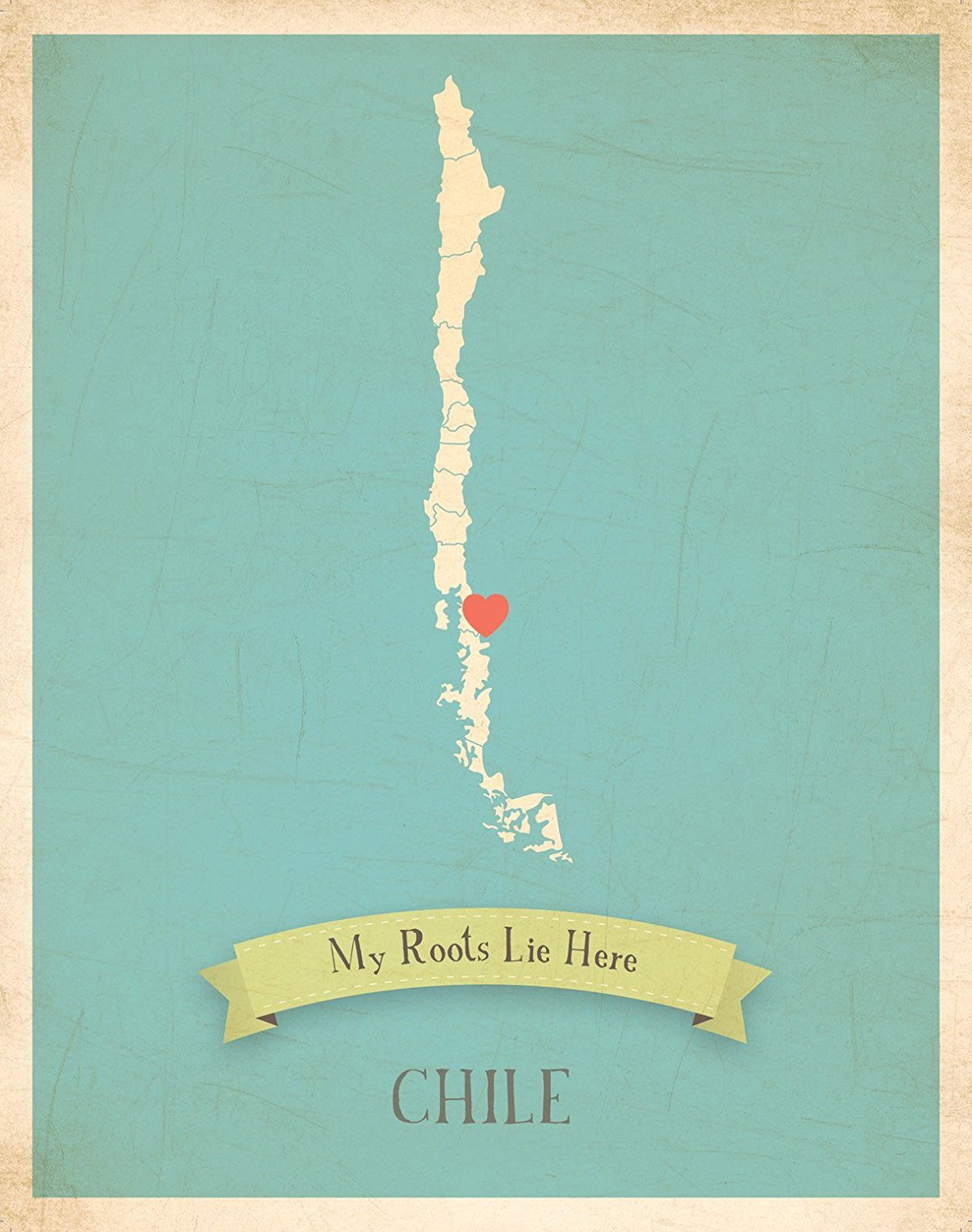 Kid s Wall Map, My Roots Chile Personalized Wall Map 05x07 Inch Print, Kid s Chile Map Wall Art, Wall Art Print, Nursery Decor