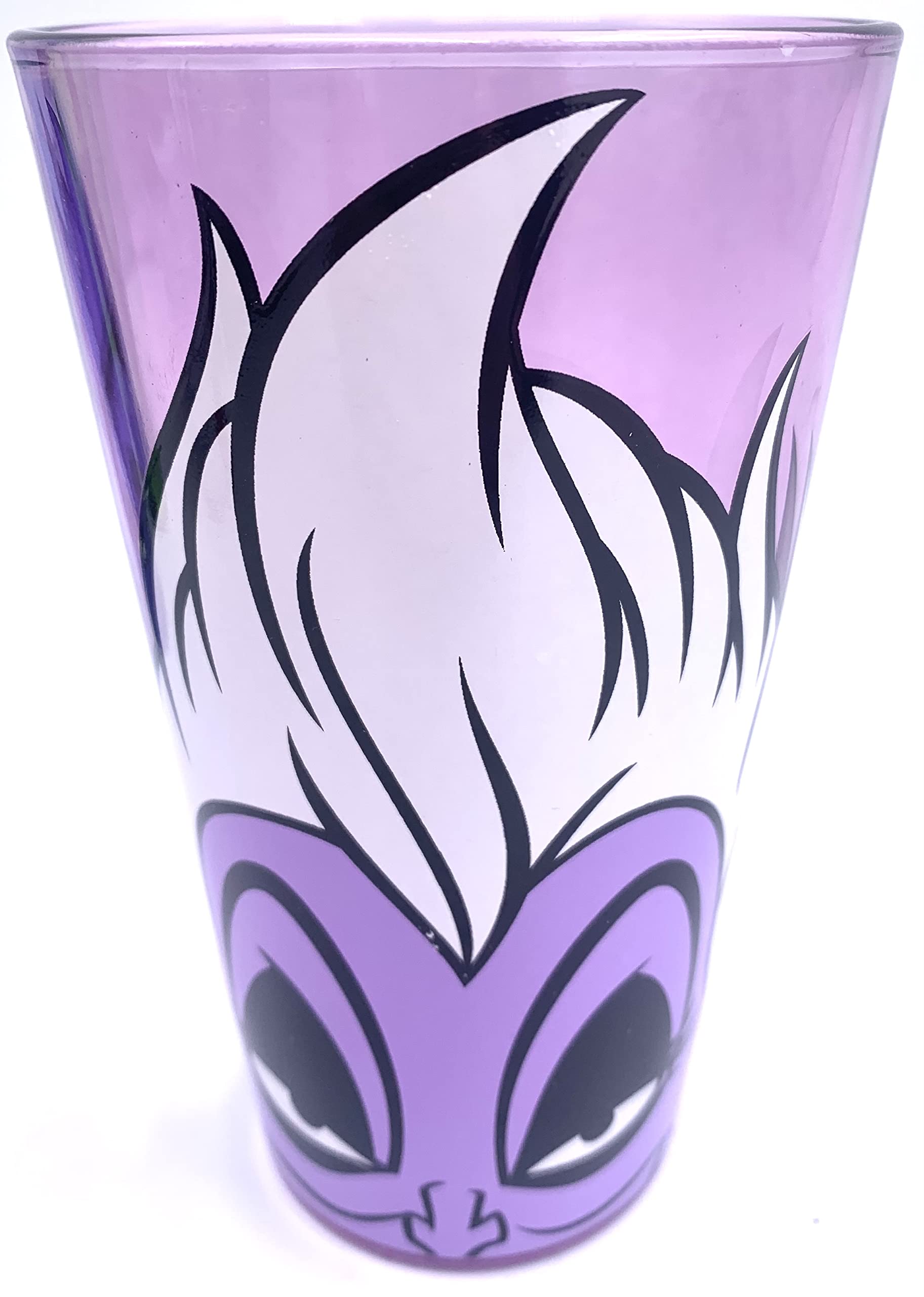 Disney Villains Colored Glassware Set, Set Of Four 16 Oz Glasses - Maleficent, The Evil Queen, Cruella De Vil, & Ursula. Kitchen