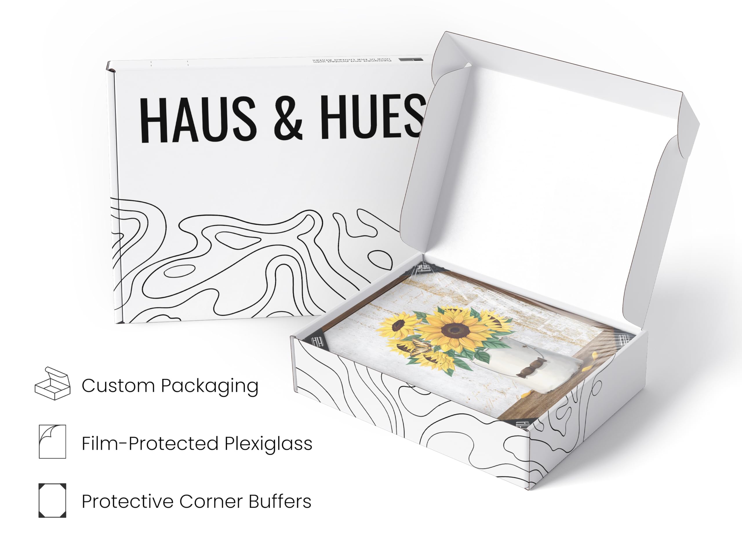 Haus And Hues Flower Wall Decor - Set Of 4 Floral Wall Art, Floral Wall Decor, Flower Wall Art, Flower Painting With Frame, Flor