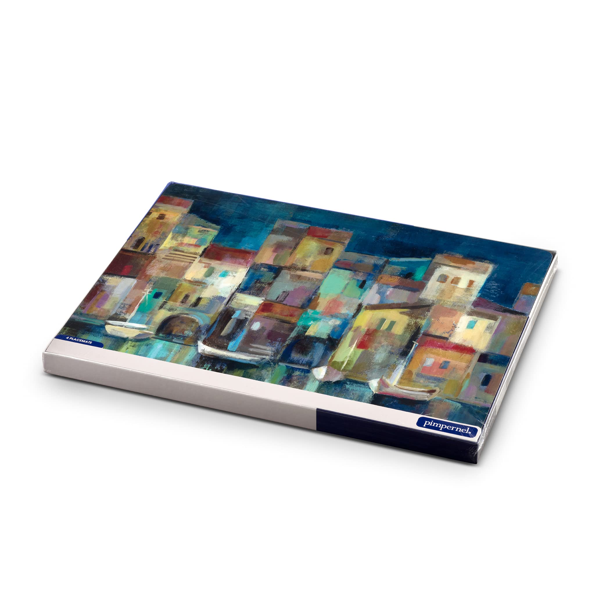 Pimpernel Evening Port Collection Placemats | Set Of 4 | Heat Resistant Mats | Cork-Backed Board | Hard Placemat Set For Dining