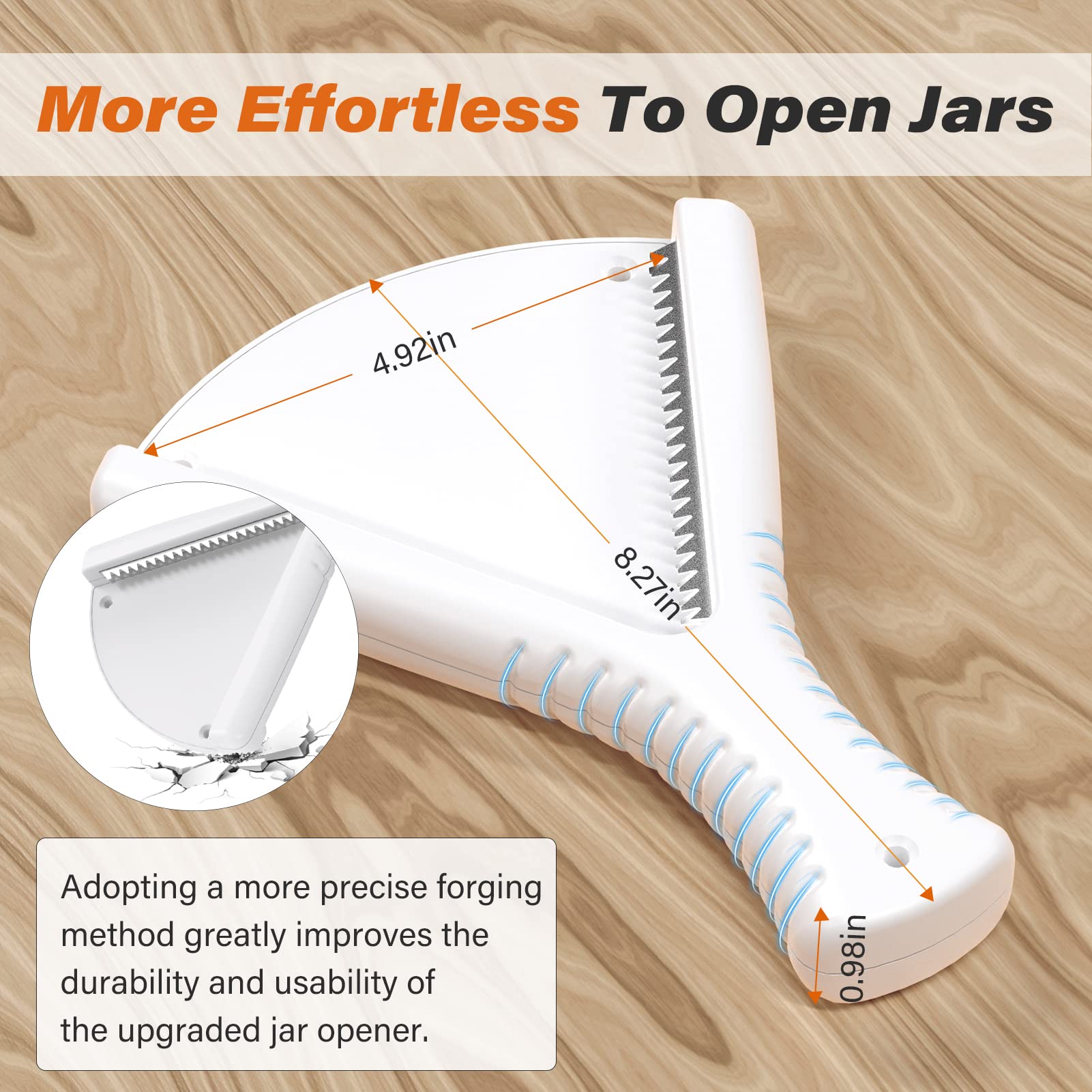 Jar Opener For Weak Hands, Dual Usage | Easy Grip Jar Opener & Under Cabinet Lid Opener, Super Durable Bottle Opener Effortless