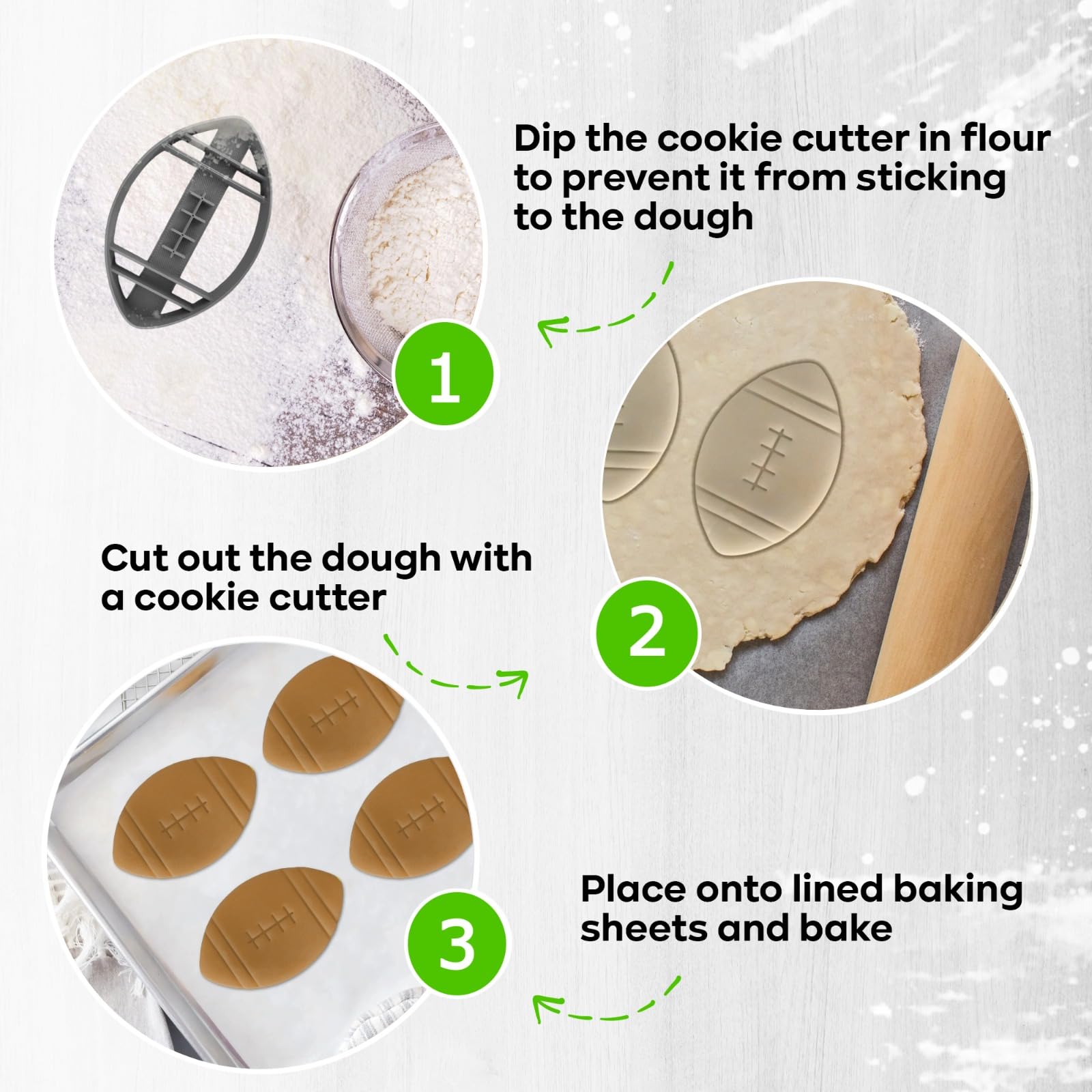 Moose Goods American Football Cookie Cutter 3.5'' Inch - Sports Cookie Cutters Shapes & Stamp, Football Cookie Cutter For Diy Ba