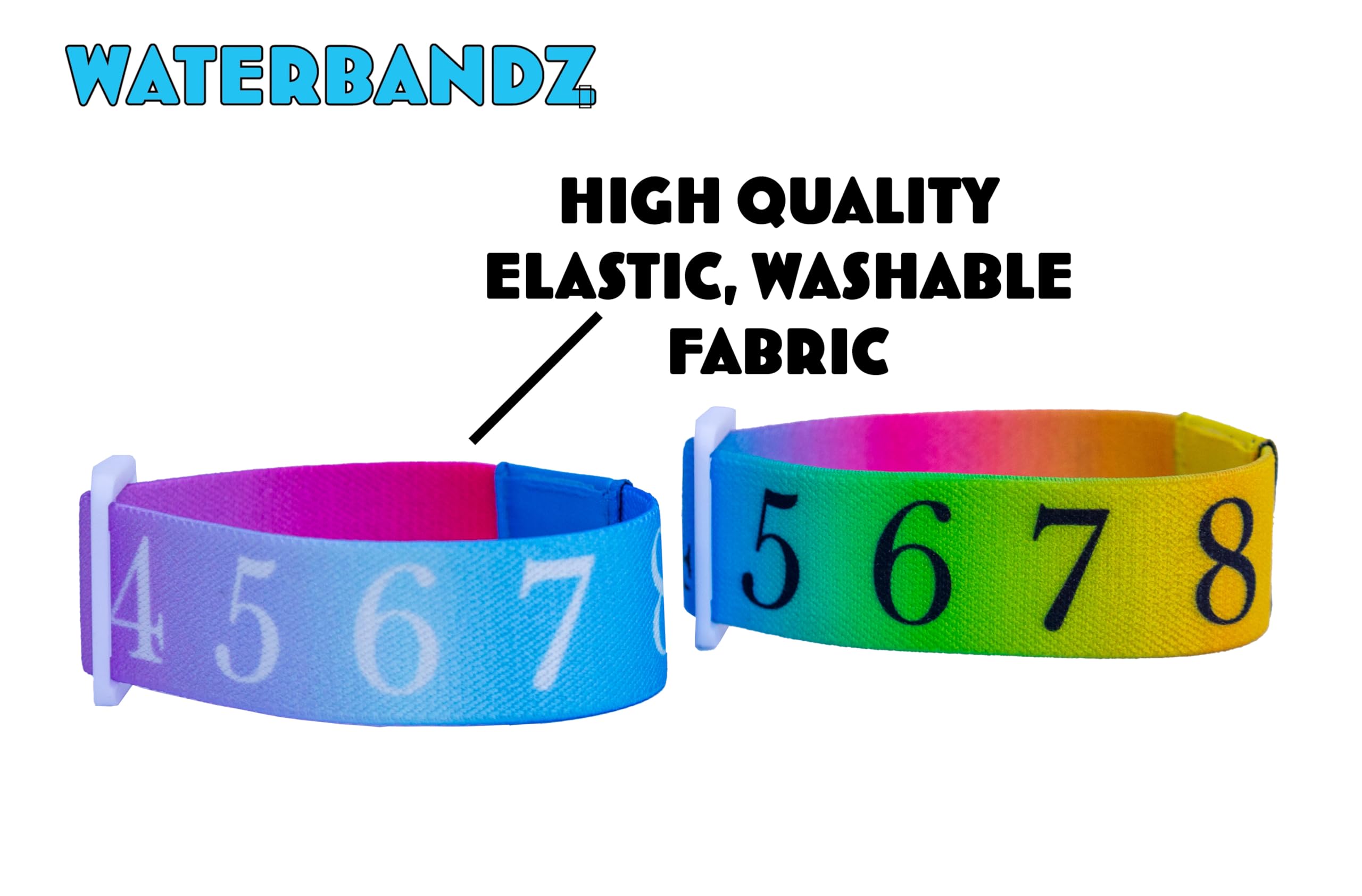 Waterbandz - Stay Hydrated: Elastic Fabric Bands Make Your Daily Water Intake Simple And Fun! Universal Size For Water Bottles,