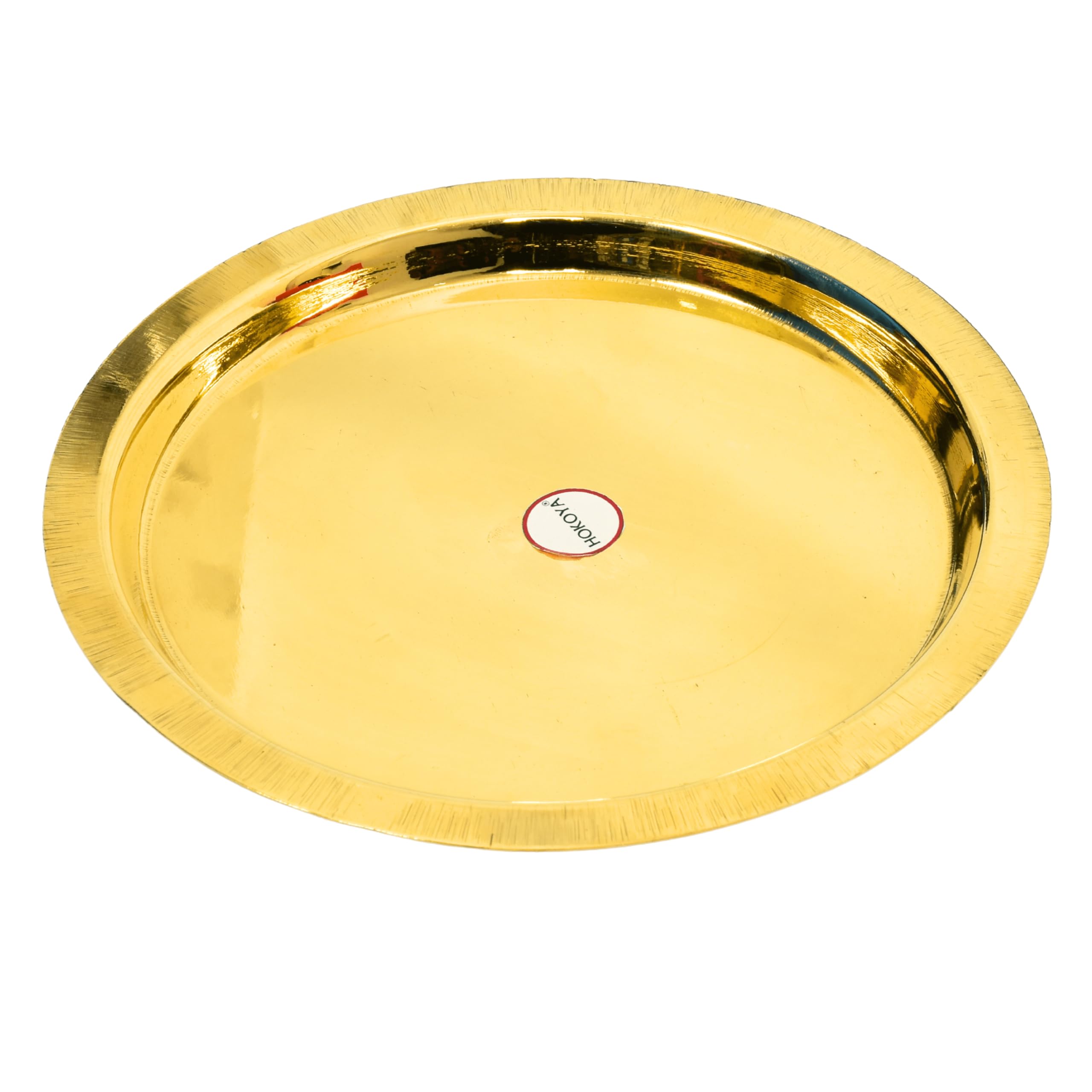 Hokoya Small Brass Lid For Pot - 19 Cm (7.5 Inch) | Pital Lid For Kadai For Kadai, Handi, Pots And Bowls | Utensils For Kitchen 