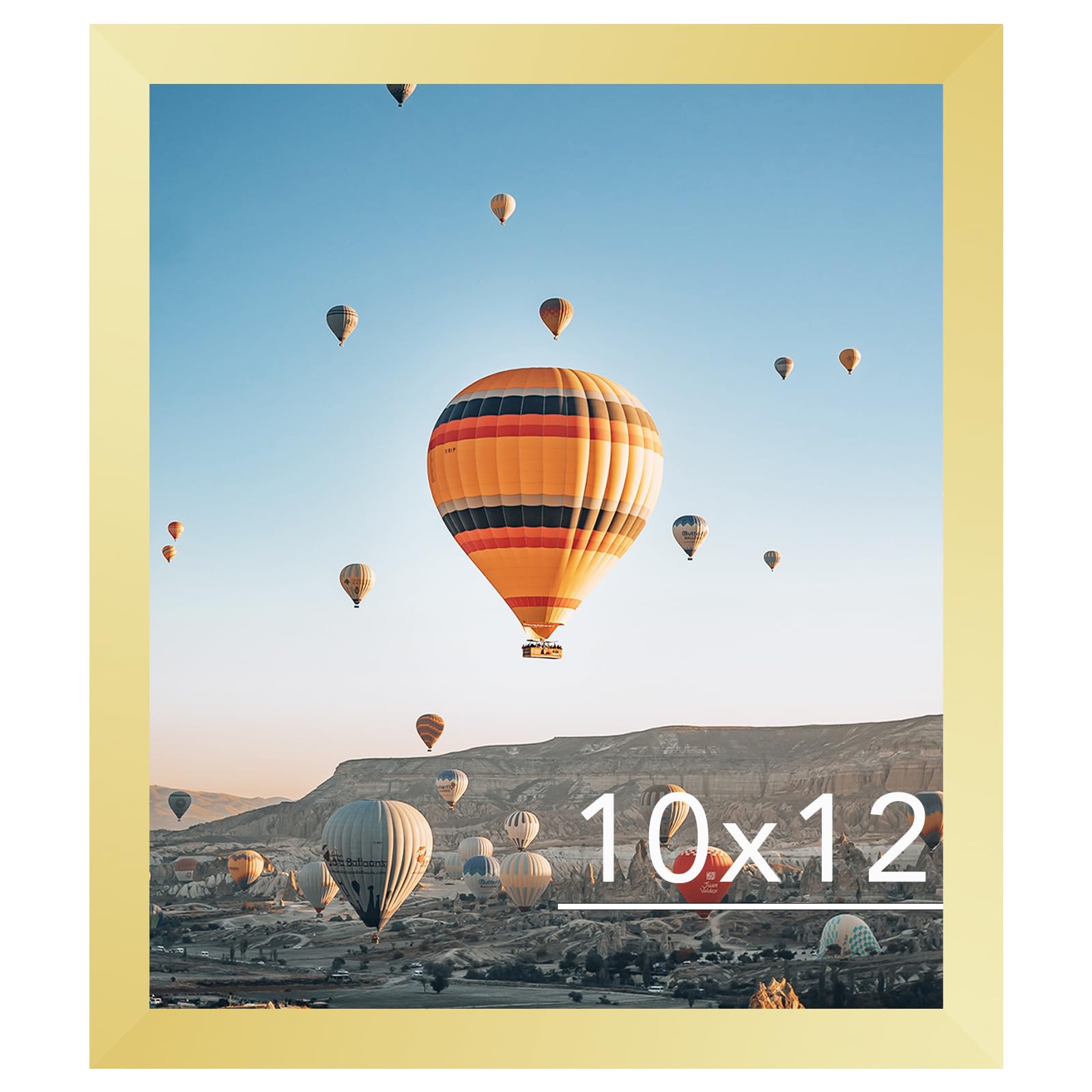 JCJMY 10x12 Picture Frame Gold for Wall Hanging, Wall Mounting Horizontally or Vertically, 10 x 12 Wall Gallery Poster Photo Fra