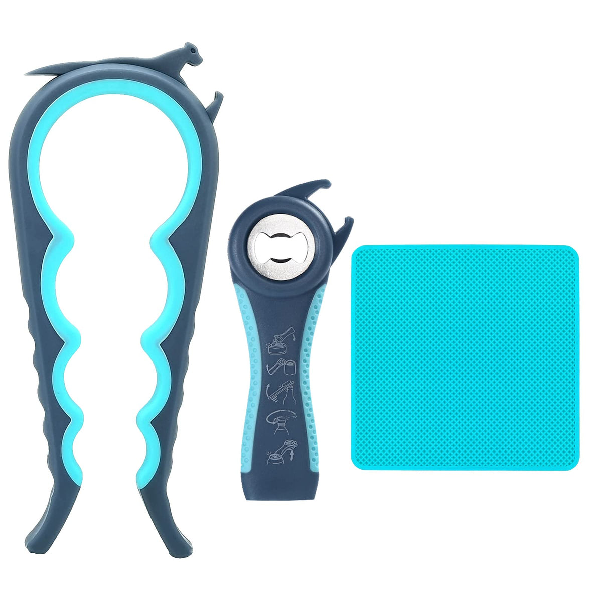 Latest Jar Opener And 5 In 1 Bottle Opener With Rubber Jar Gripper Pad Ideal For Seniors With Arthritis Weak Hands