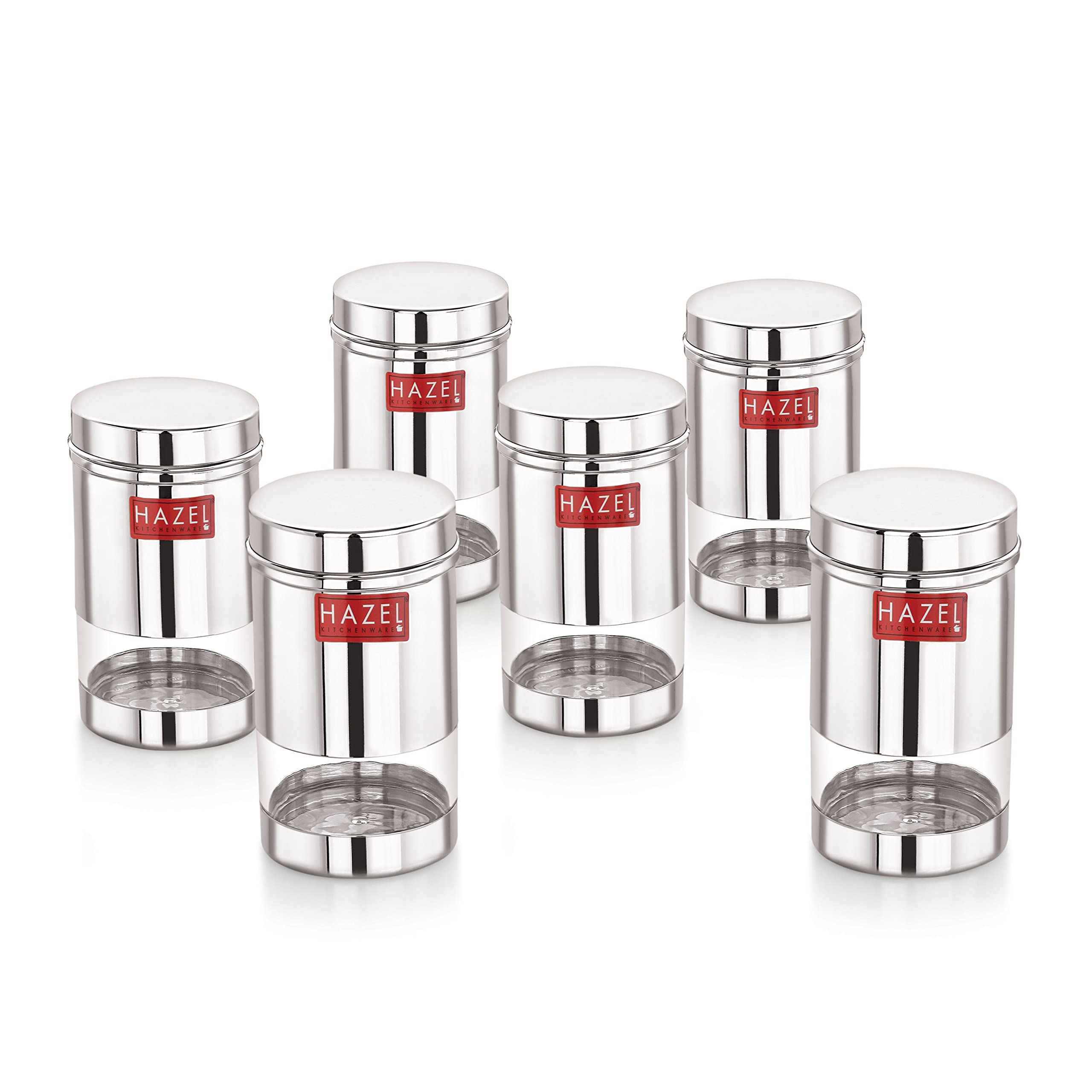 Hazel Stainless Steel Fridge Containers For Storage | 400 Ml Air Tight Stainless Steel Containers | Grocery Containers For Kitch