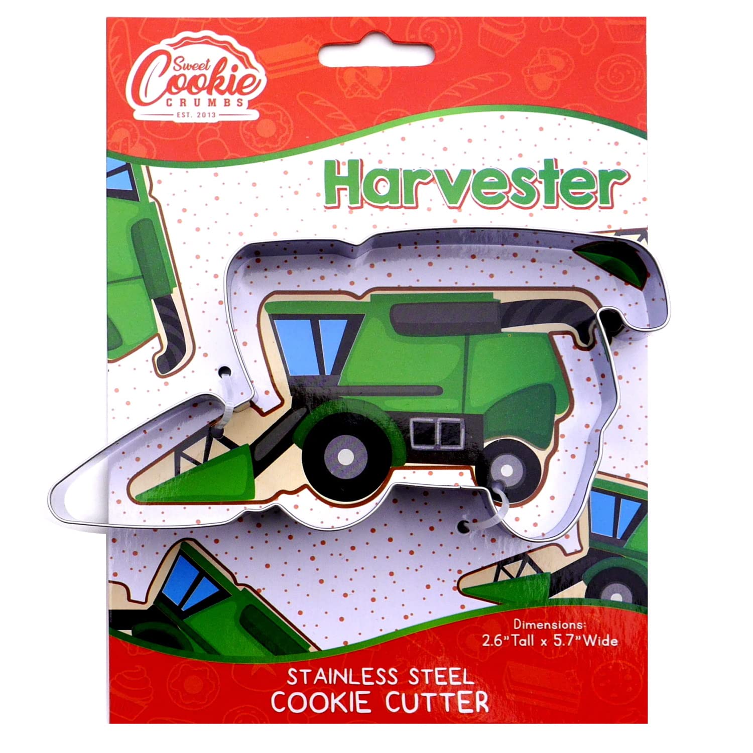 Farm Combine Harvester Cookie Cutter, Premium Food-Grade Stainless Steel, Dishwasher Safe