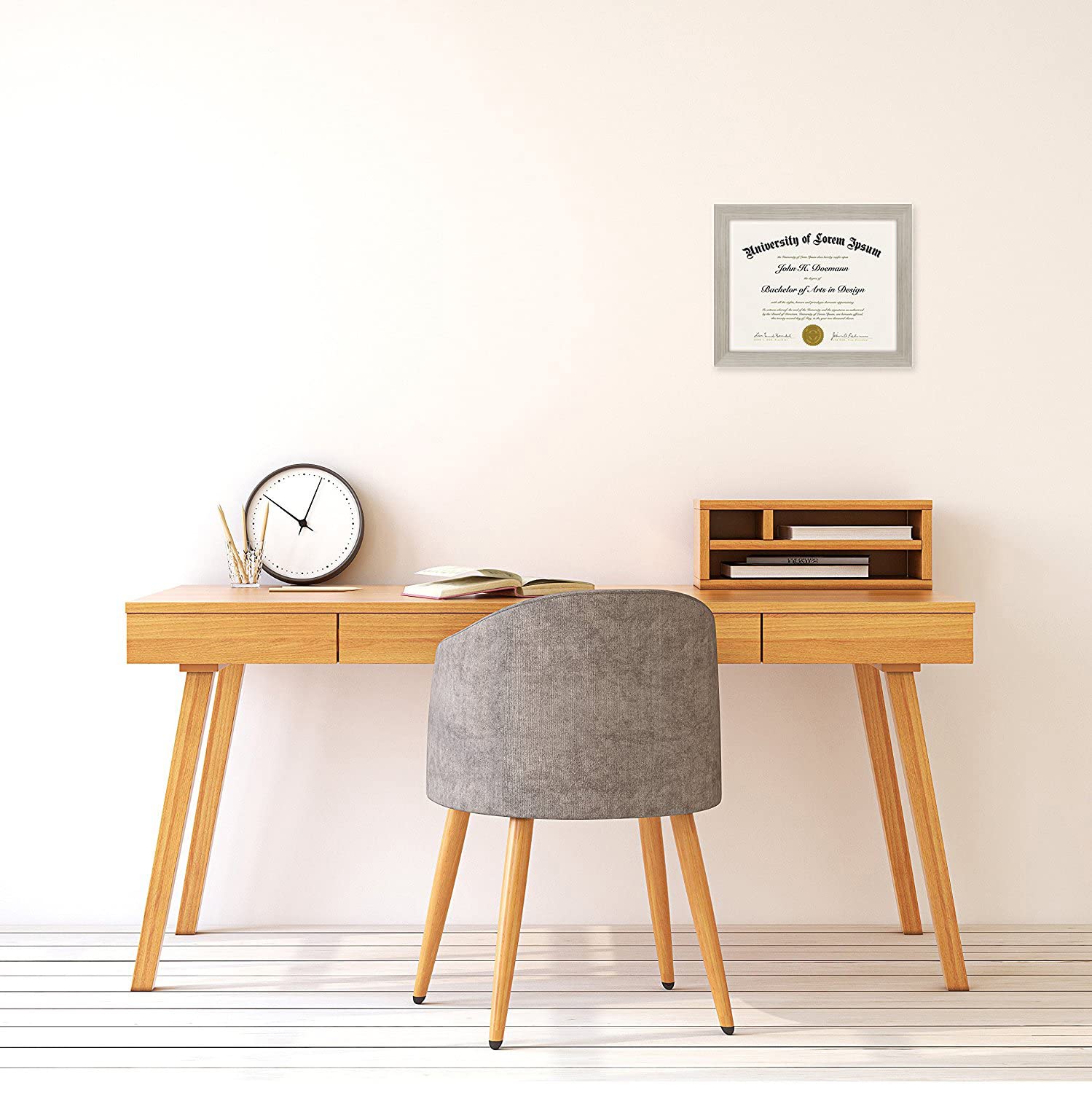 Americanflat 8.5x11 Diploma Frame with Shatter-Resistant Glass - Document Frames with Engineered Wood - Legacy Collection - Cert