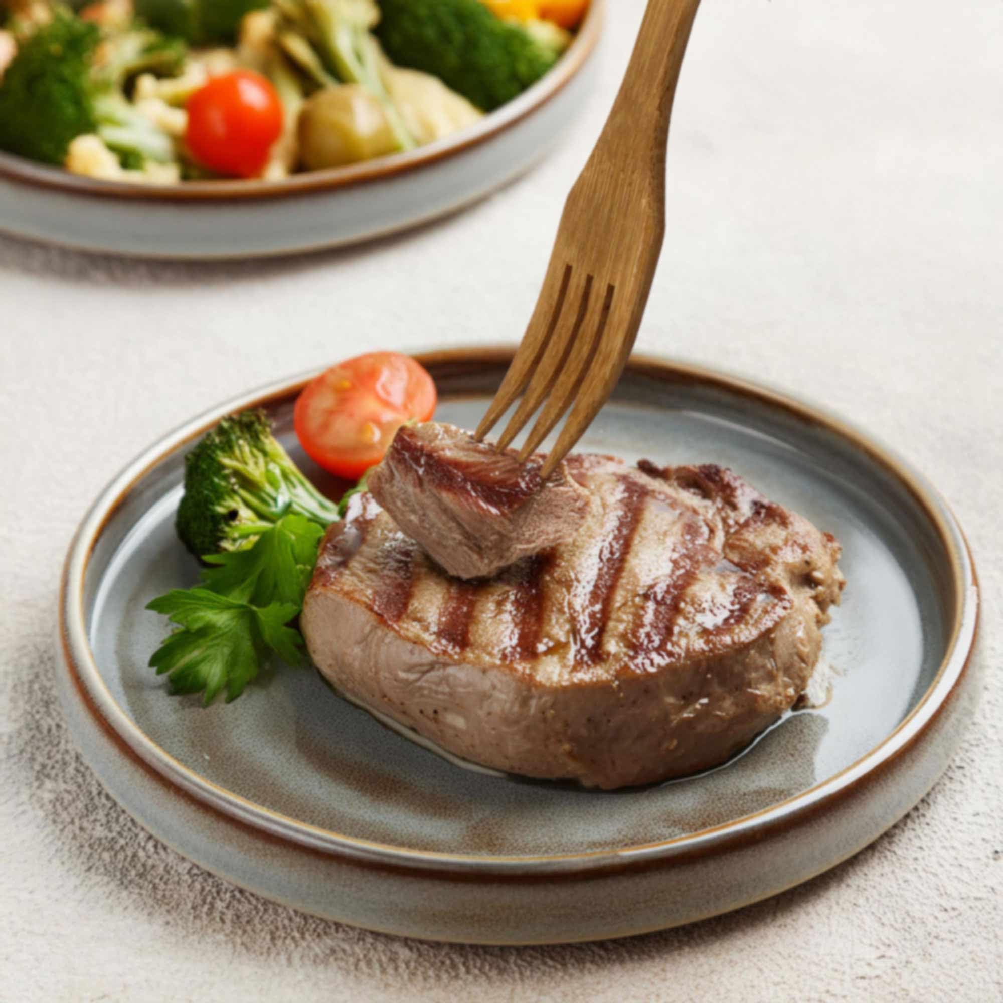 Bamboomn Premium Solid Bamboo Dinner Fork 8'' - All Natural Reusable Dinnerware - 30 Pcs