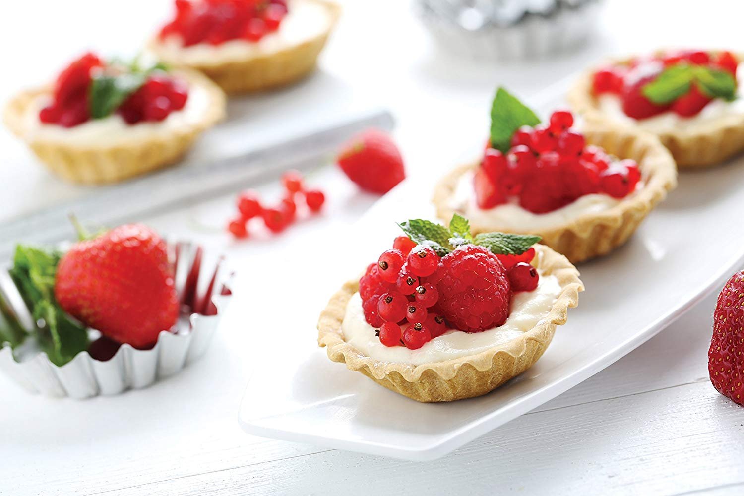 Mrs. Andersons Baking Tartlet Molds, Fluted Round, Set Of 4, 3-Inches