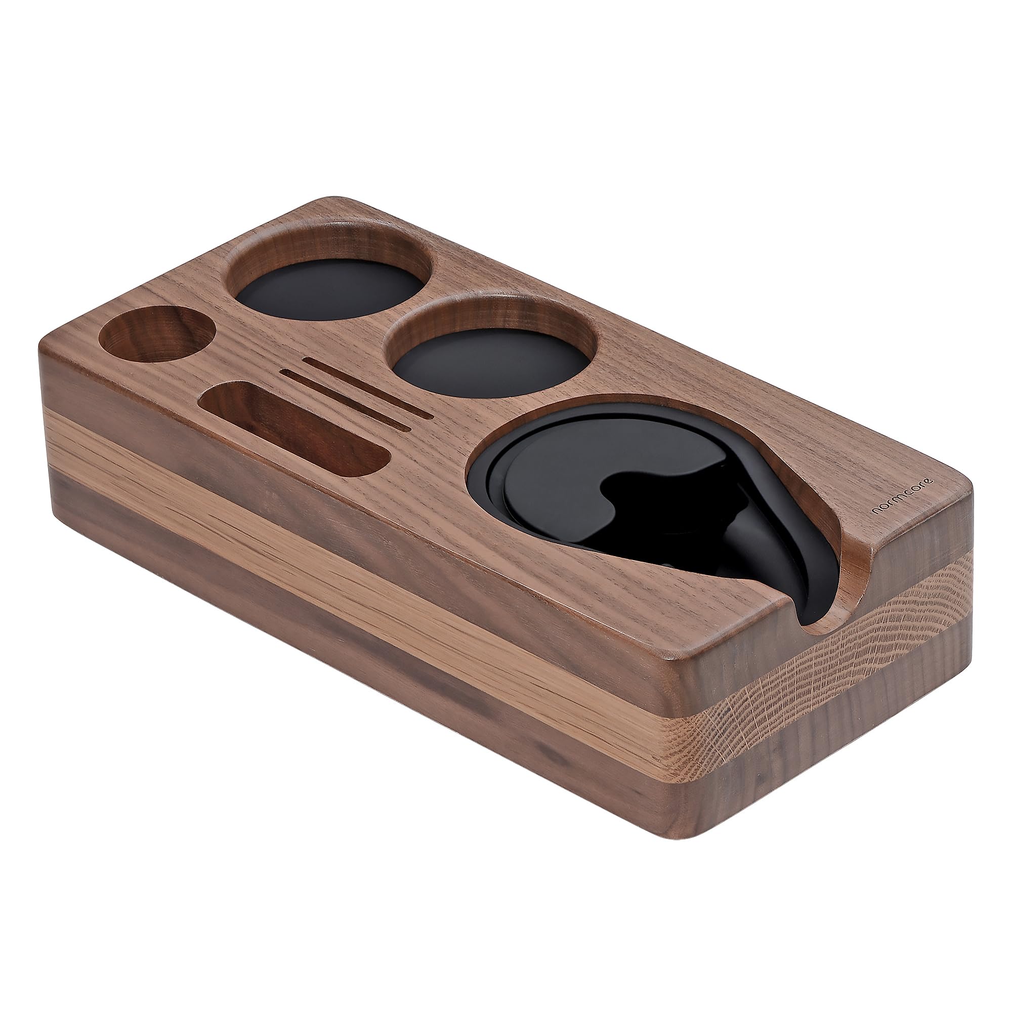 Normcore Espresso Tamping Station, Wooden Coffee Tamper Station For 58Mm Portafilter, Tamper, And Distributor, Puck Screen, Coff