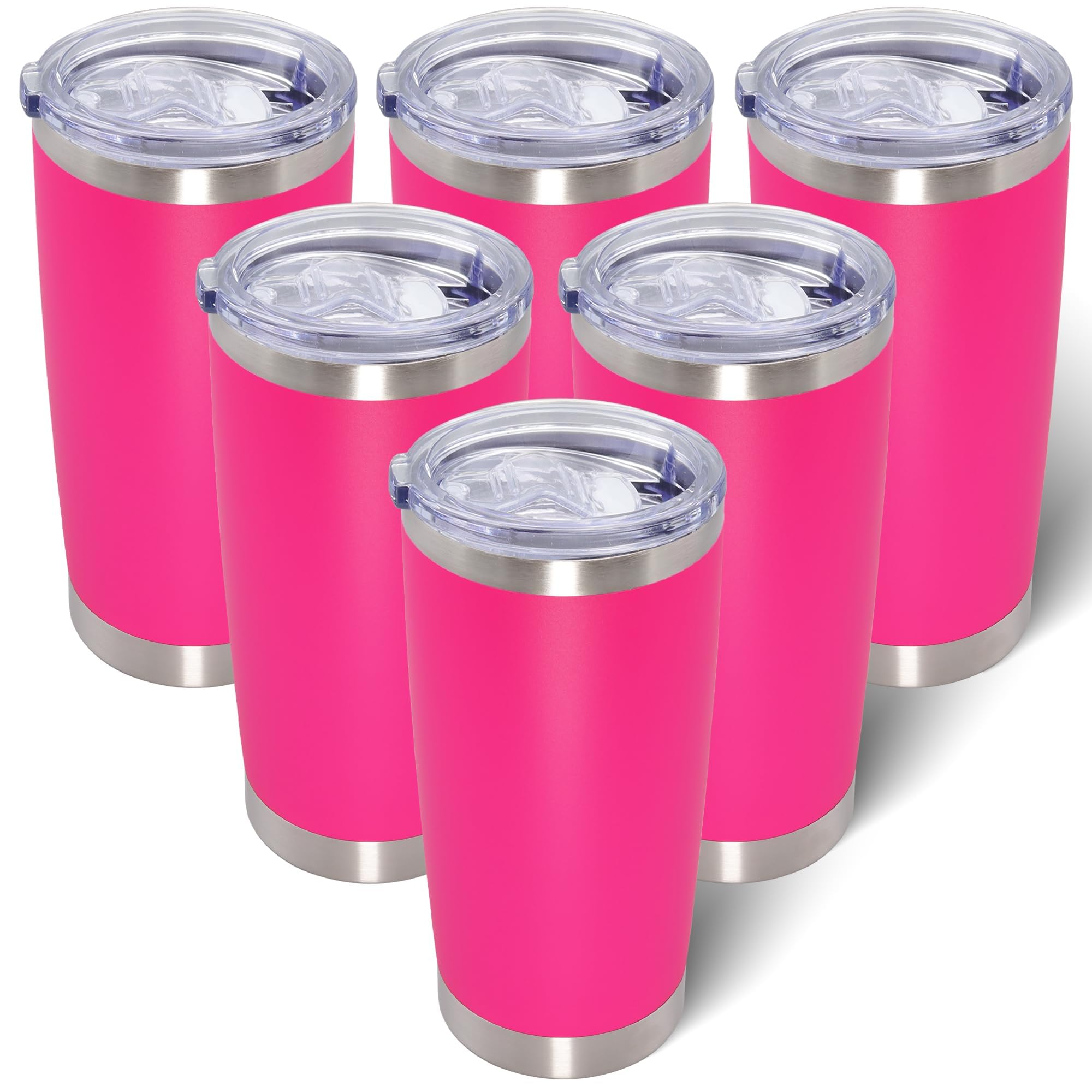 AIANJI 20oz Tumbler Bulk Stainless Steel Tumblers with Lid Vacuum Insulated Double Wall Travel Coffee Mug Powder Coated Tumbler 
