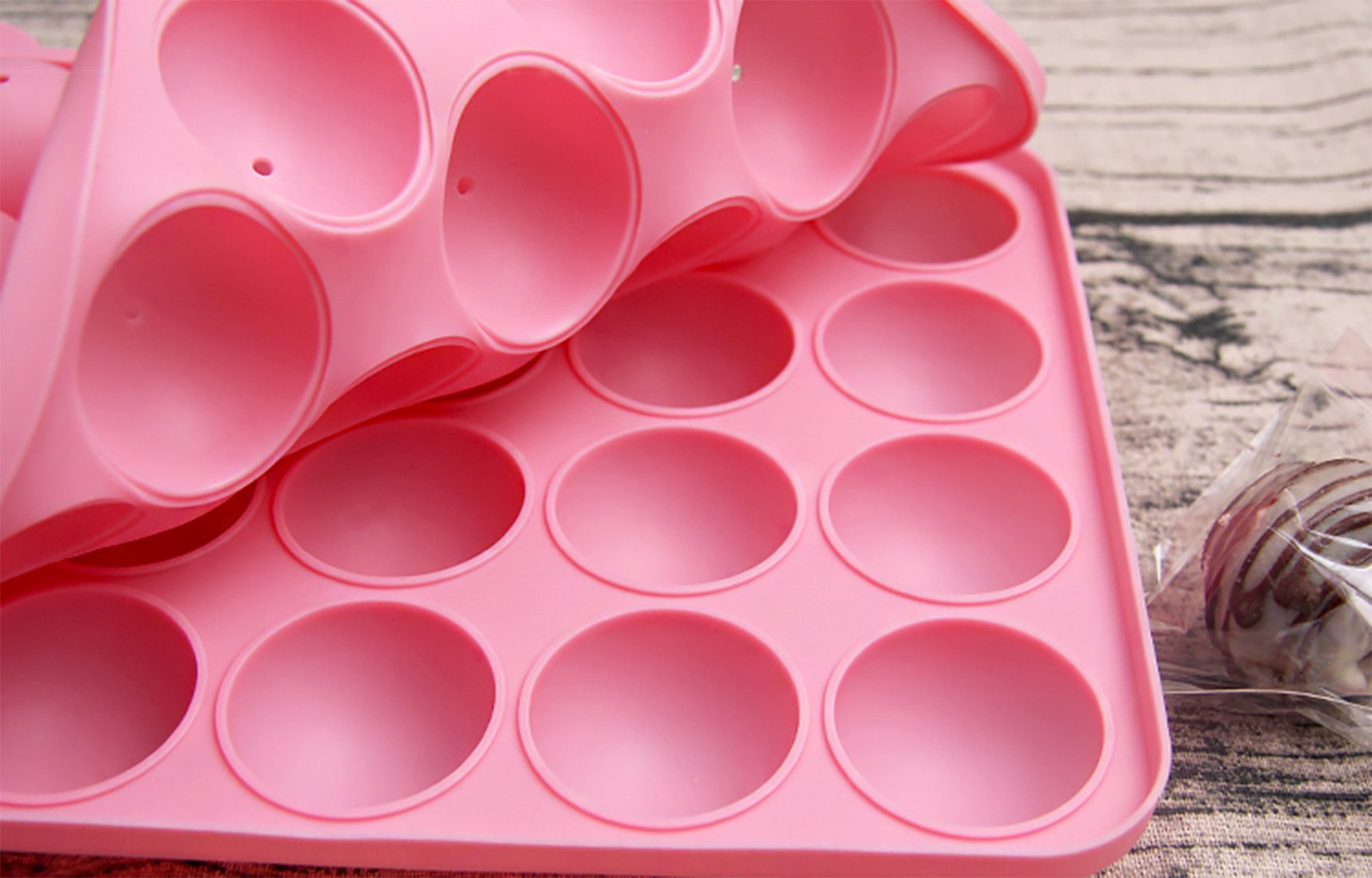 Tosnail 2 Pack Of 20-Cavity Silicone Cake Pop Mold - Great For Hard Candy, Lollipop And Party Cupcake