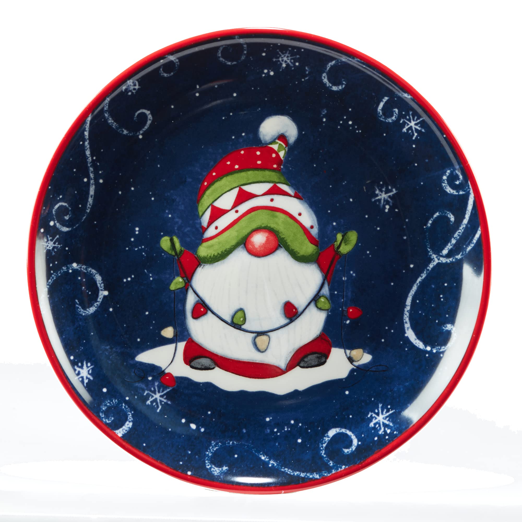 Certified International Holiday Magic Gnomes 9'' Dessert/Salad Plates, Multicolor, Medium, Set Of 4