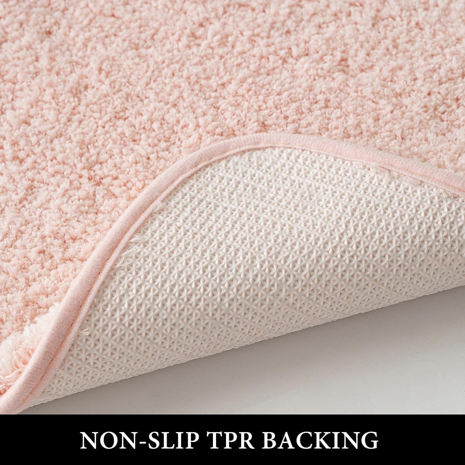 Miulee Pink Bathroom Rugs Set 2 Piece, Non Slip Bath Mat With Absorbent Microfiber, Ultra Soft Thick Rugs For Bathroom Floor Tub