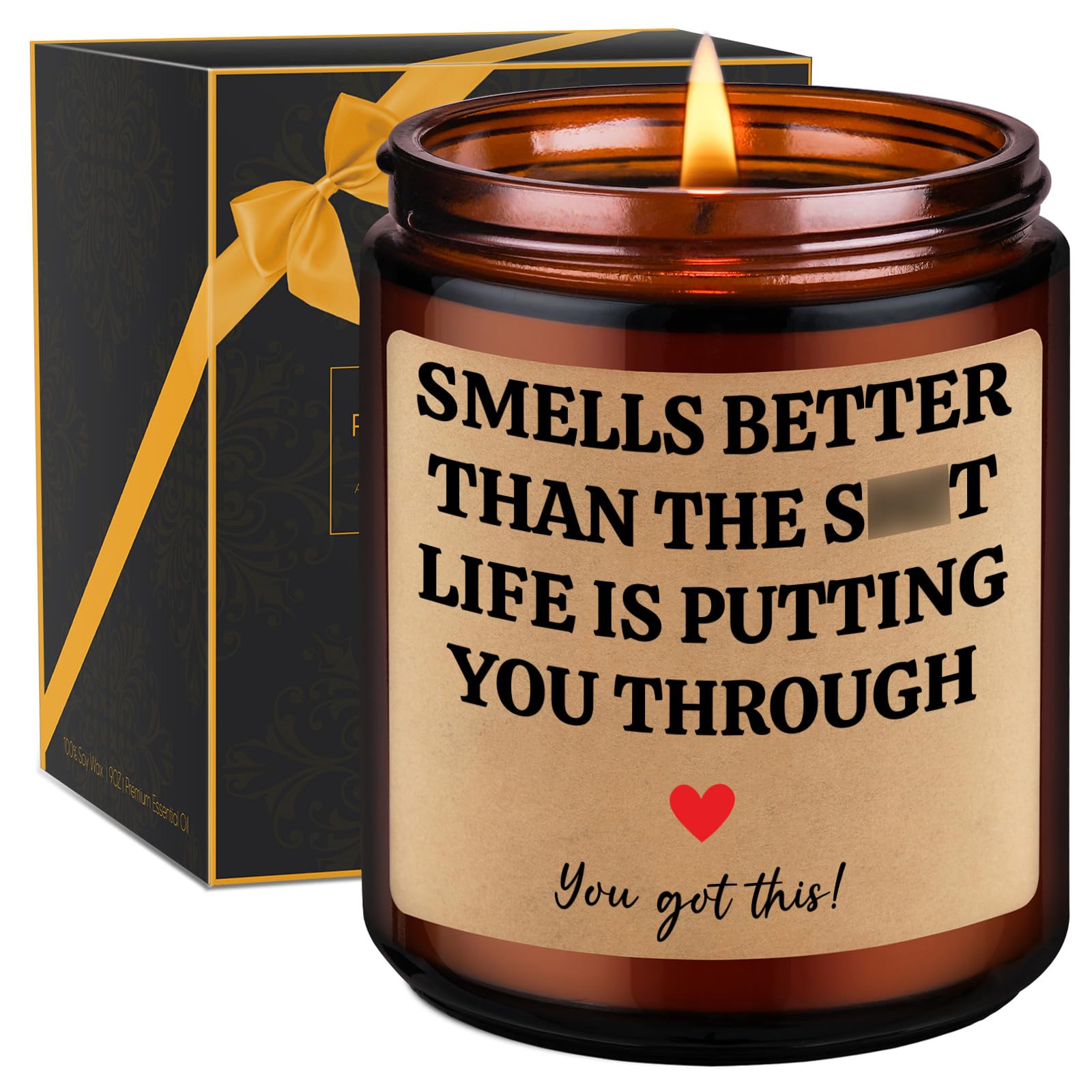 GSPY Scented Candles - Gifts for Hard Times, Cancer Gifts, You Got This Gifts for Women, Get Well Gift - Funny Motivational, Enc