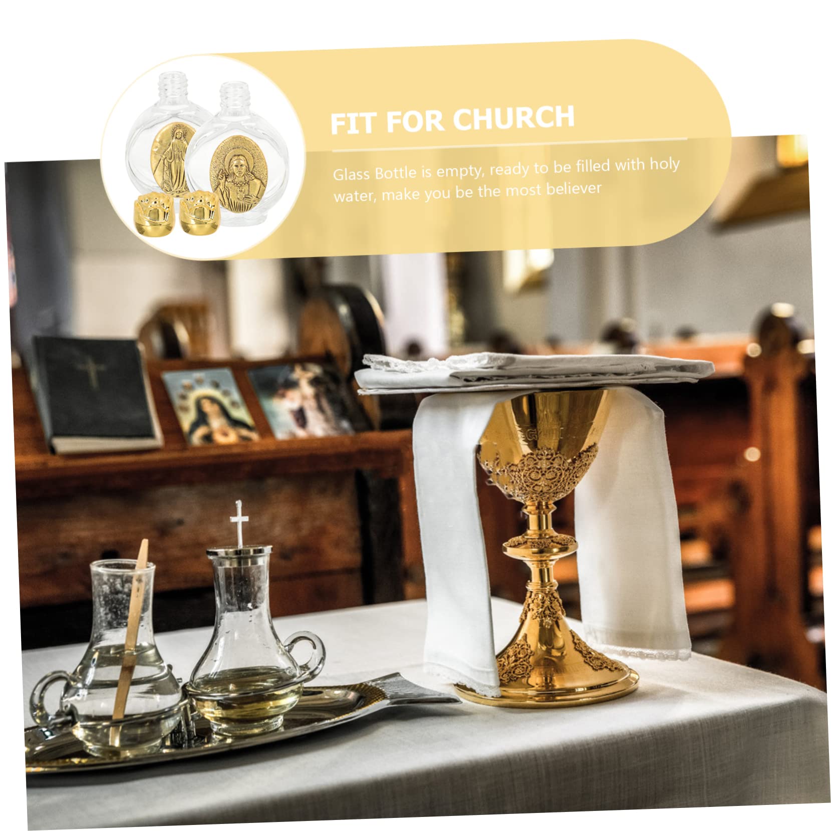 2pcs holy water bottle small glass bottles for holy water baptism water bottle glass blessing bottles catholic christian bottles