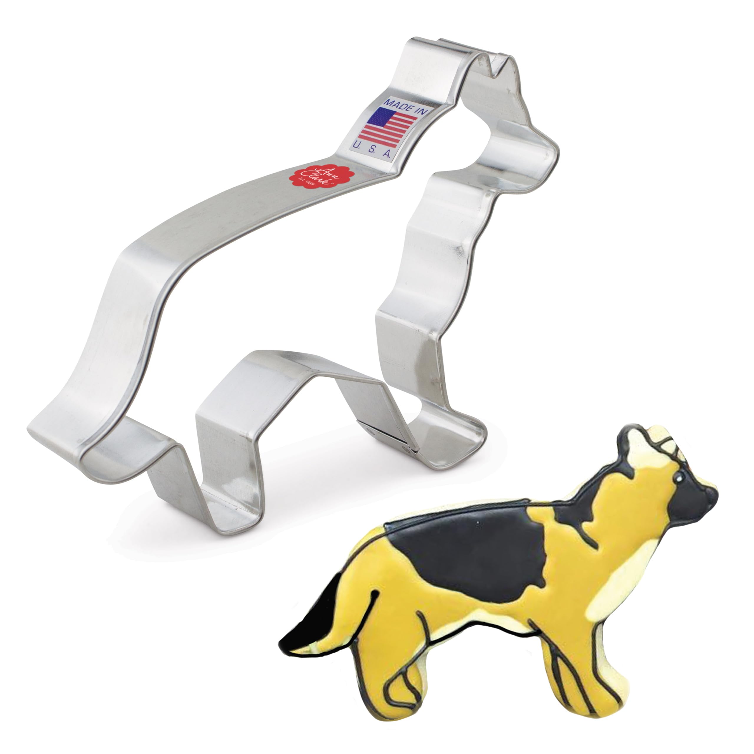German Shepherd Dog Cookie Cutter 5.25'' Made In Usa By Ann Clark