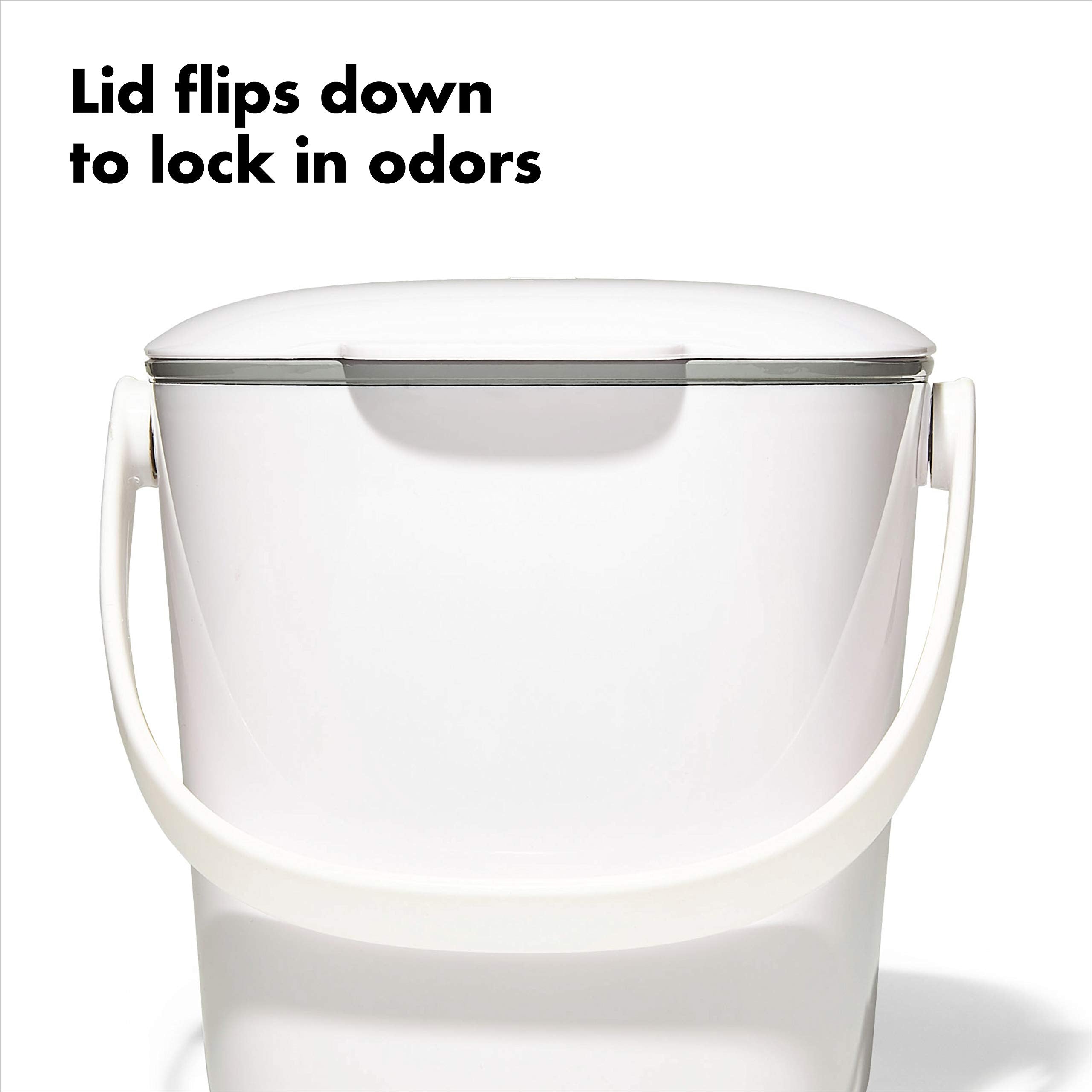 Oxo Good Grips Easy-Clean Compost Bin, White - 0.75 Gal