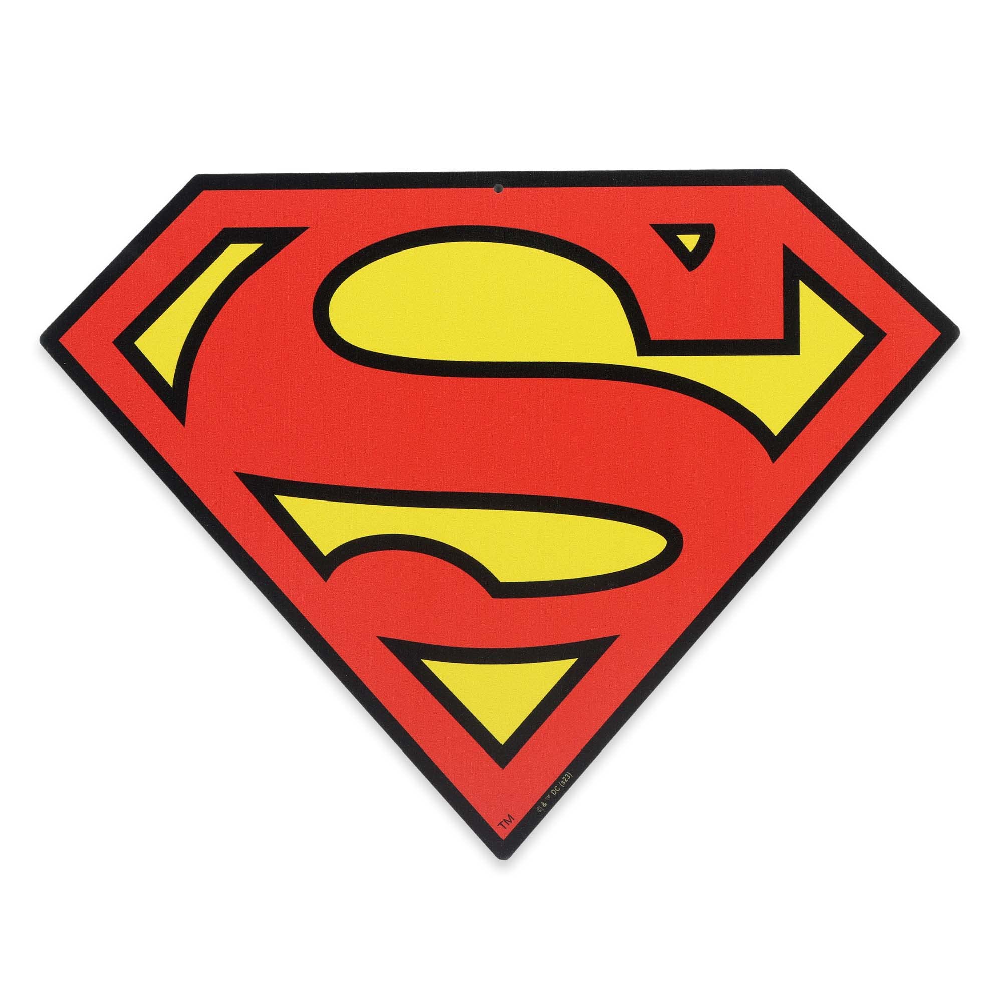 Dc Comics Superman Logo Metal Sign - Fun Superman Wall Art For Man Cave, Bedroom Or Movie Room