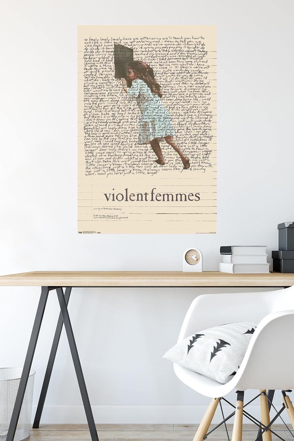 Trends International Violent Femmes - Lyric Girl Tea Towel Wall Poster, 22.375'' X 34'', Premium Unframed Version