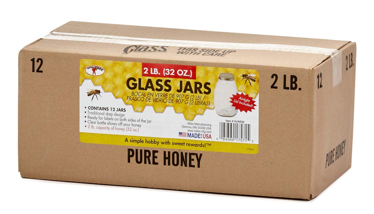 HONEY JAR 32OZ(Pack of 1)