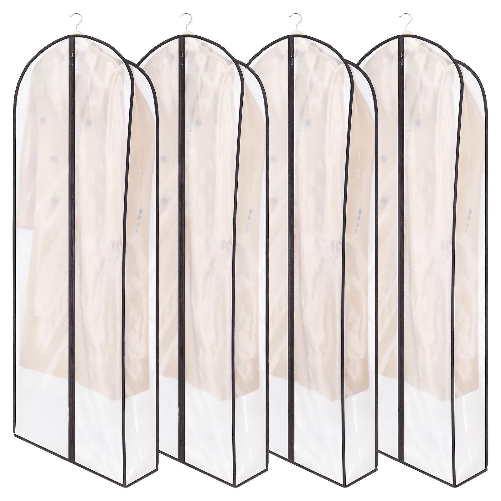 Zilink Breathable Leather Jacket Coat Storage Bags 60    Dress Bags For Gowns Long Dust Covers For Hanging Clothes With 7'' Guss