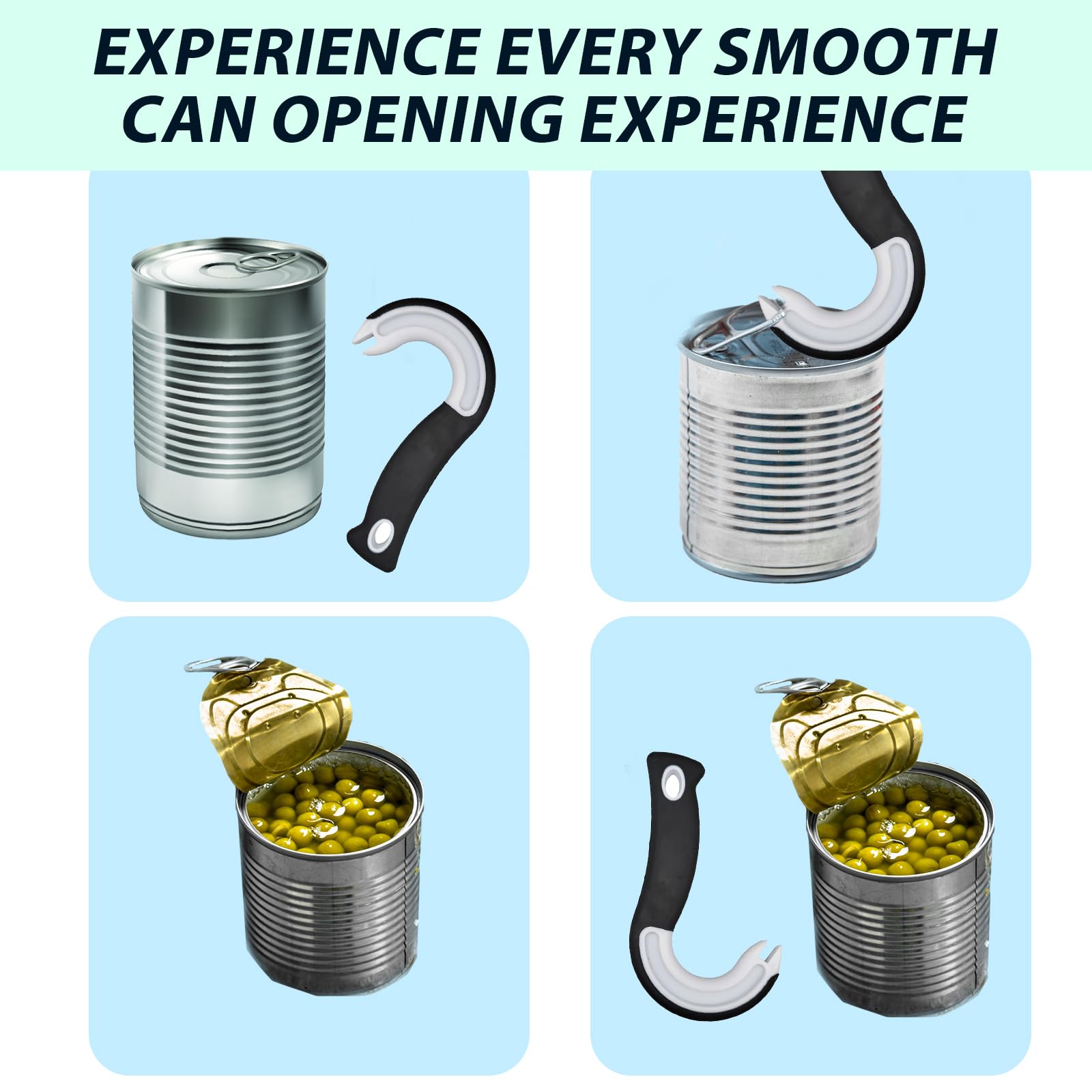 NIIIYTYB Easy Open Ring Pull Can Opener - 6.3" Plastic Lid Lifter for Soda Tabs & Cans - Ideal for Joint Pain Relief - 1 Pack
