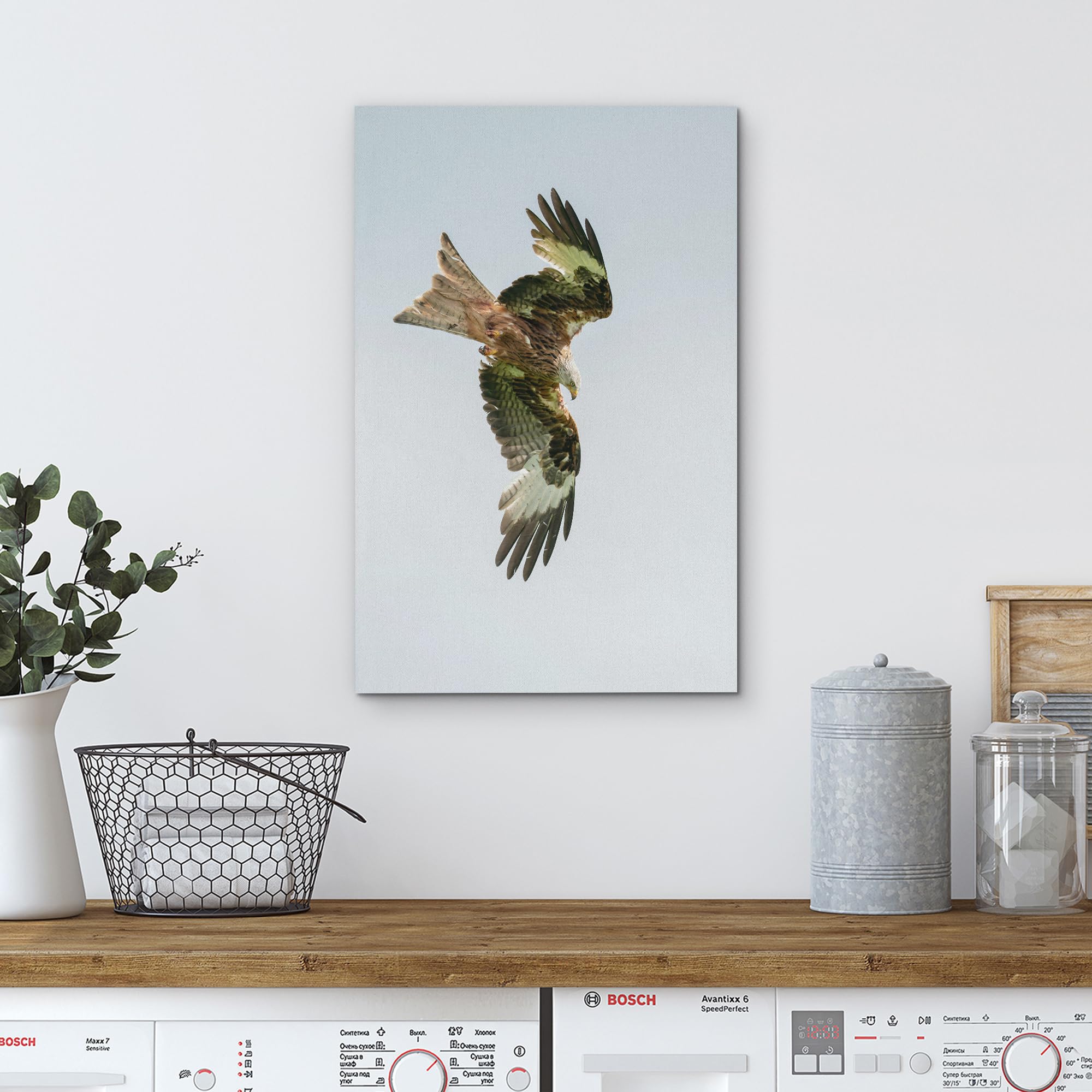 Wall26 Canvas Print Wall Art Majestic Eagle Mid-Flight Animals Photography Realism Rustic Scenic Landscape Wilderness Zen Colorf