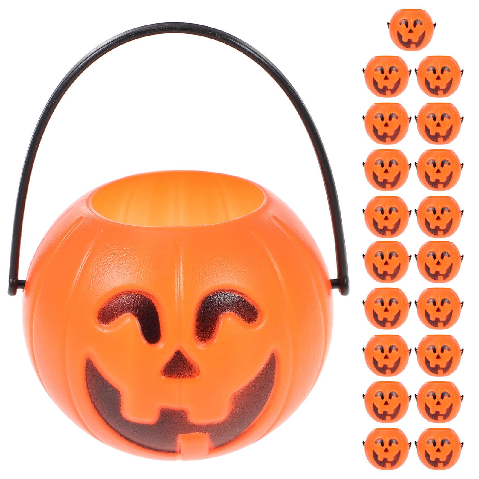 20 Mini Pumpkin Bucket, Mini Pumpkin Bucket For Halloween Masquerade Decoration