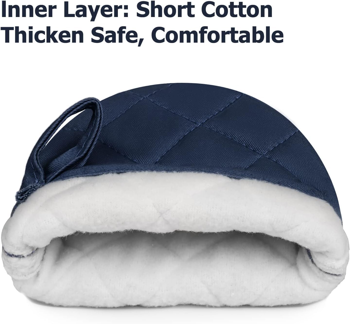 Short Oven Mitts, Heat Resistant Silicone Kitchen Mini Oven Mitts For 500 Degrees, Non-Slip Grip Surfaces And Hanging Loop Glove