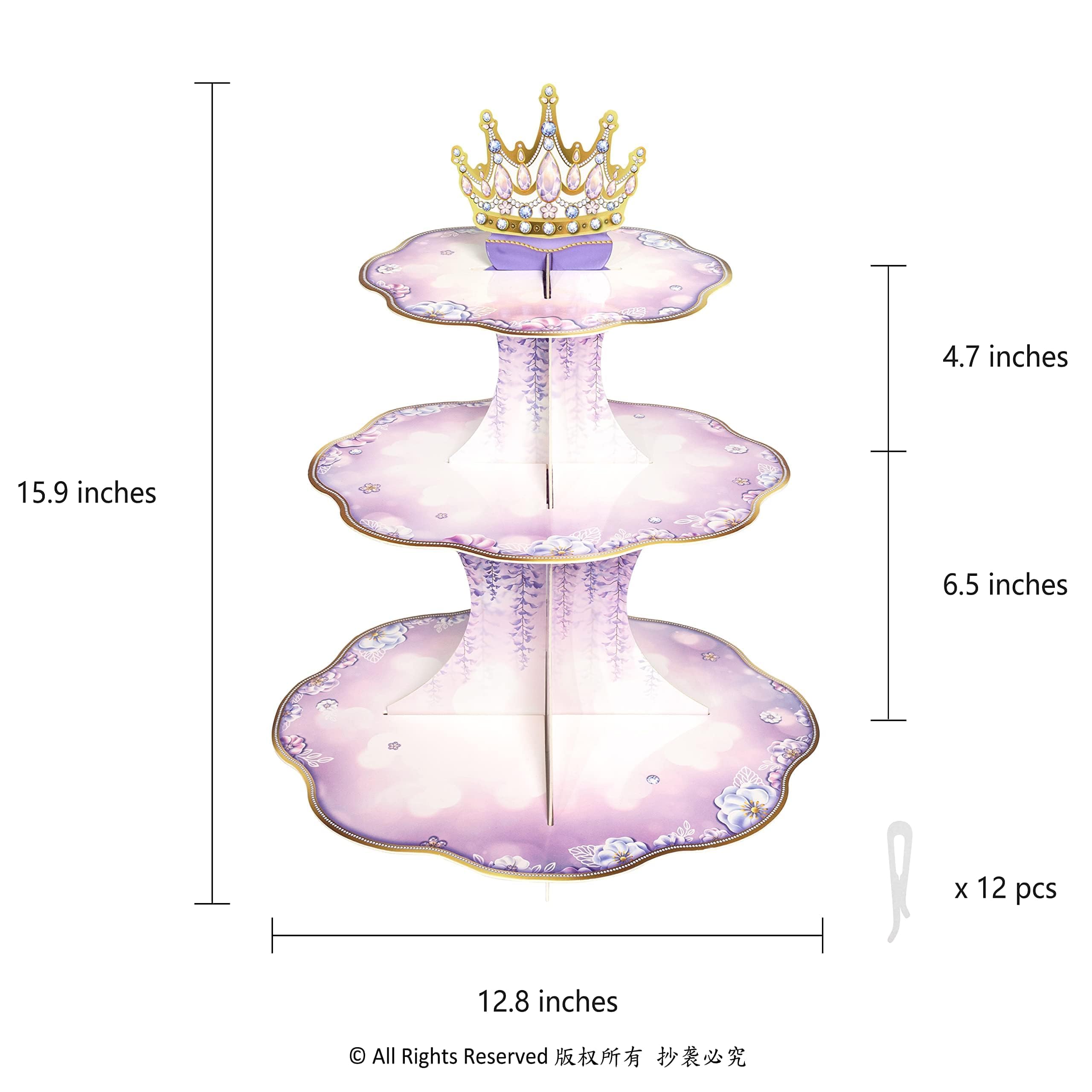 Cheerland Lavender Cupcake Stand For Purple Themed Kids Birthday Celebration Party Supplies And Decorations