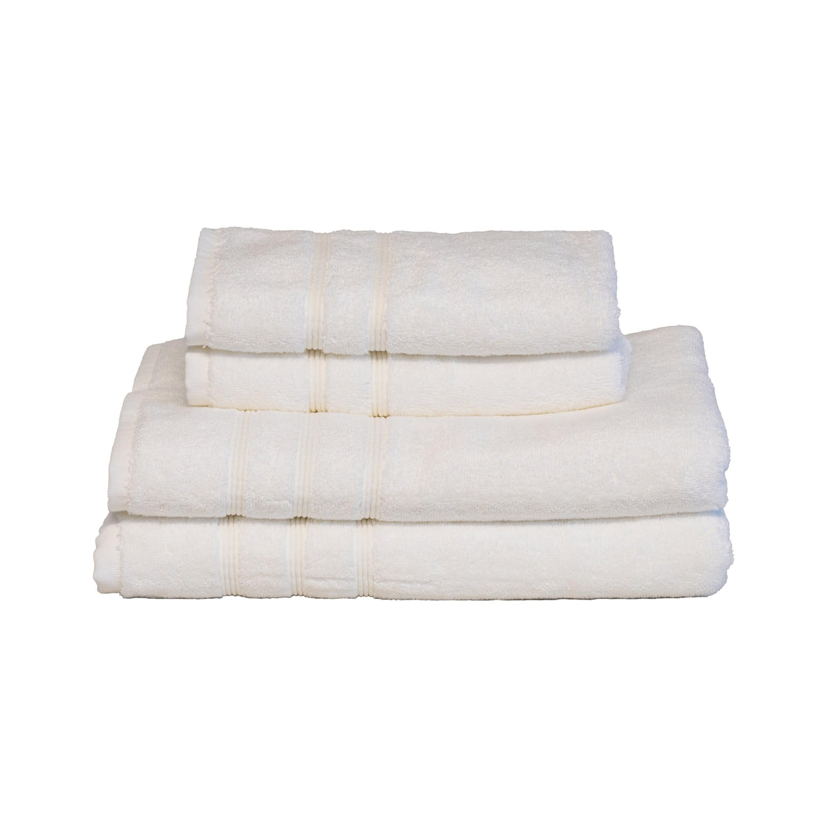 Mosobam Luxury Turkish 4Pc Towel Set 30X58 16X30 White 700 Gsm Bamboo Viscose & Aegean Turkish Combed Cotton