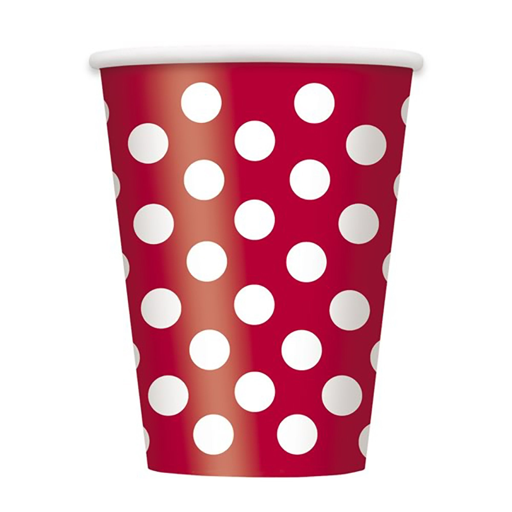 Unique Polka Dot Party Paper Cups, 12 Oz, Sunflower Yellow