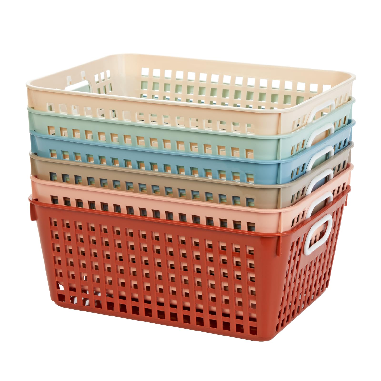 Really Good Stuff Large Basket - Boho, 6 Pack