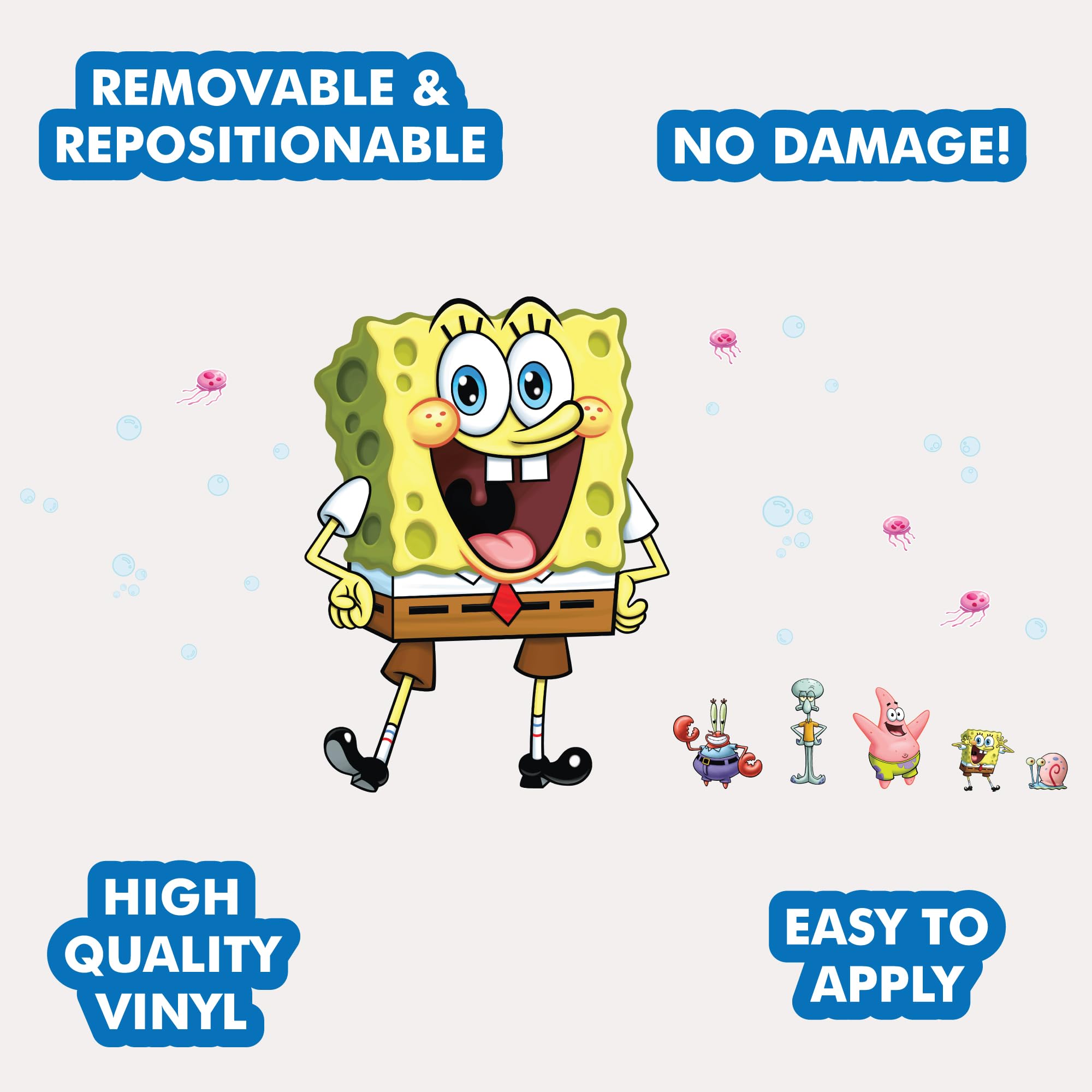 Wall Palz Spongebob Squarepants Wall Decal - 20'' Spongebob Stickers With 3D Augmented Reality Interaction - Spongebob Bedroom D