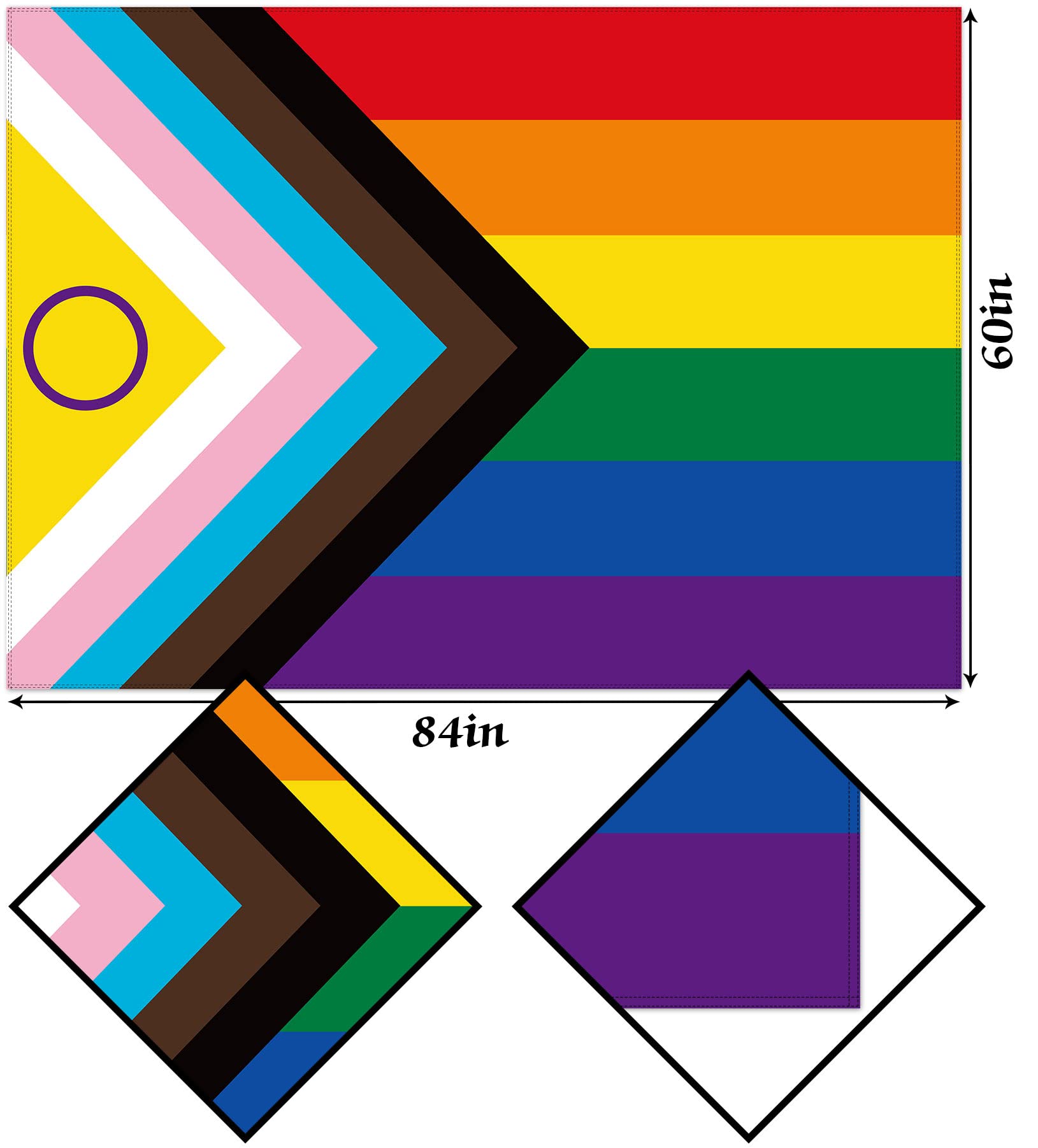 Hafangry Intersex Progress Pride Tablecloth June Gay Lgbtq+ Rainbow Party Decoration Pride Month Kitchen Dining Room Home Decor