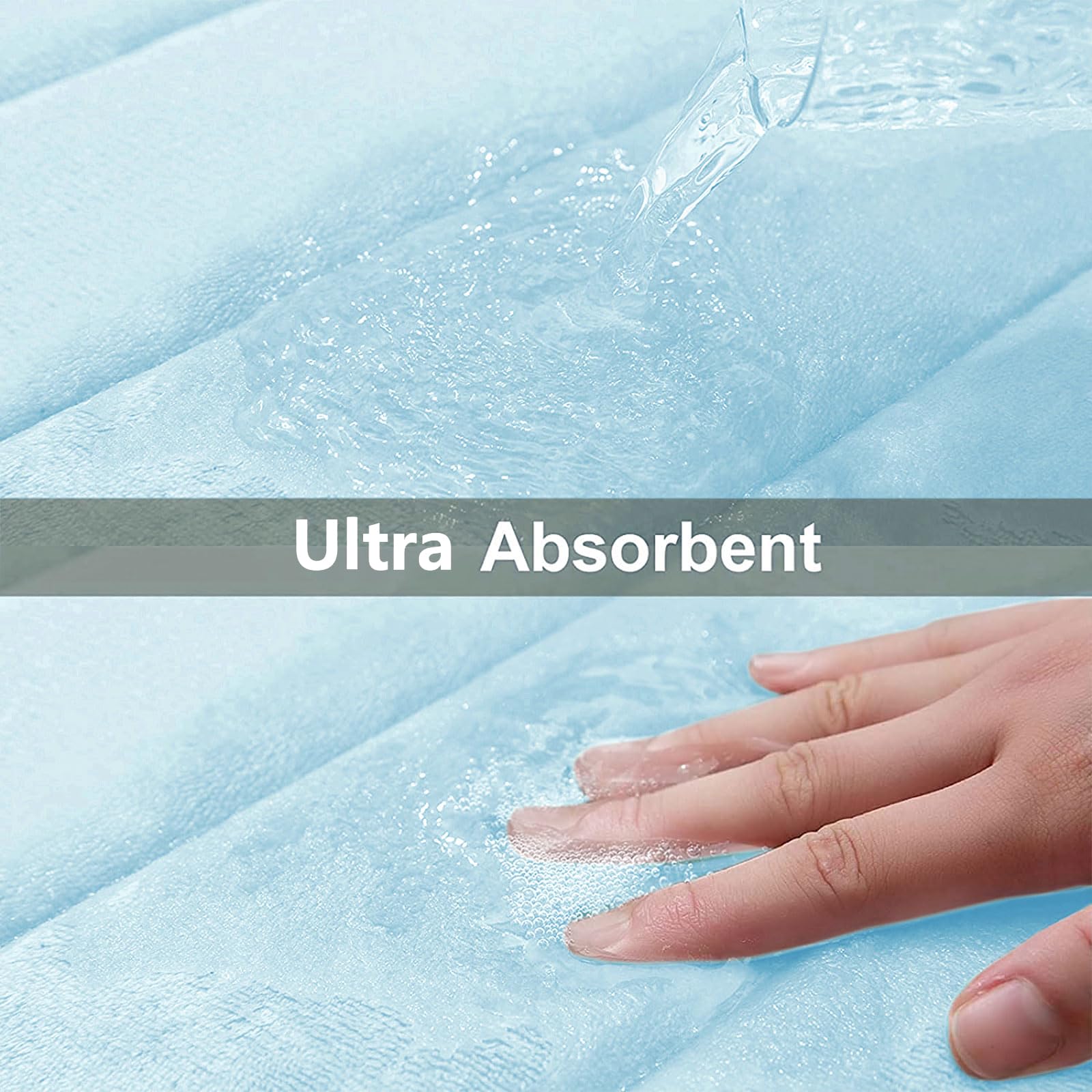 Buganda Memory Foam Bath Mat Rug, 59'' X 20'', Ultra Soft And Non-Slip Bathroom Rugs, Water Absorbent And Machine Washable Bath